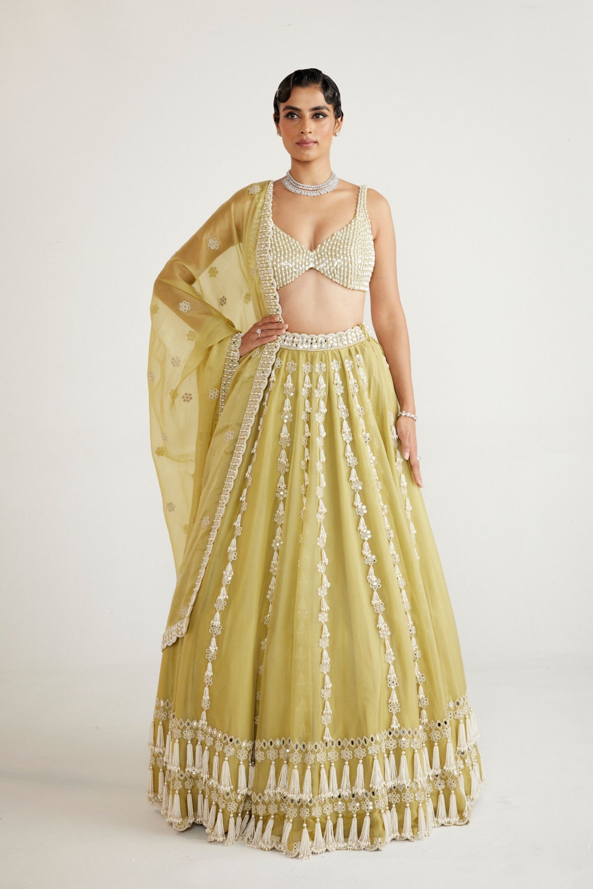 Fern Green Chandelier Lehenga Set