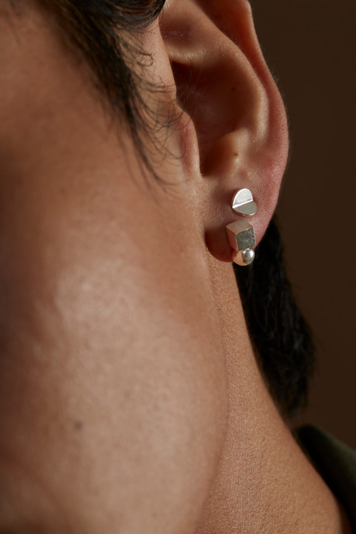 Disc Earrings Silver