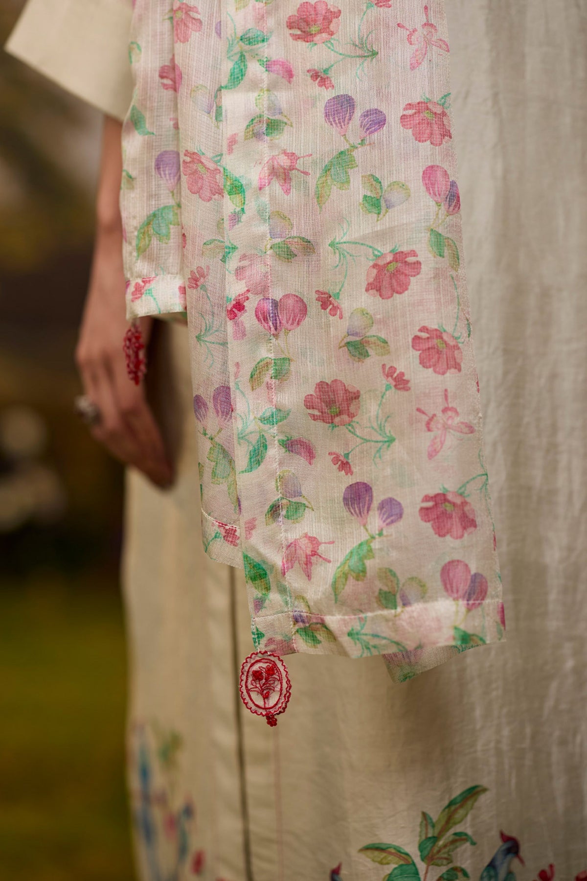 Under the Fig Tree Ivory Dupatta