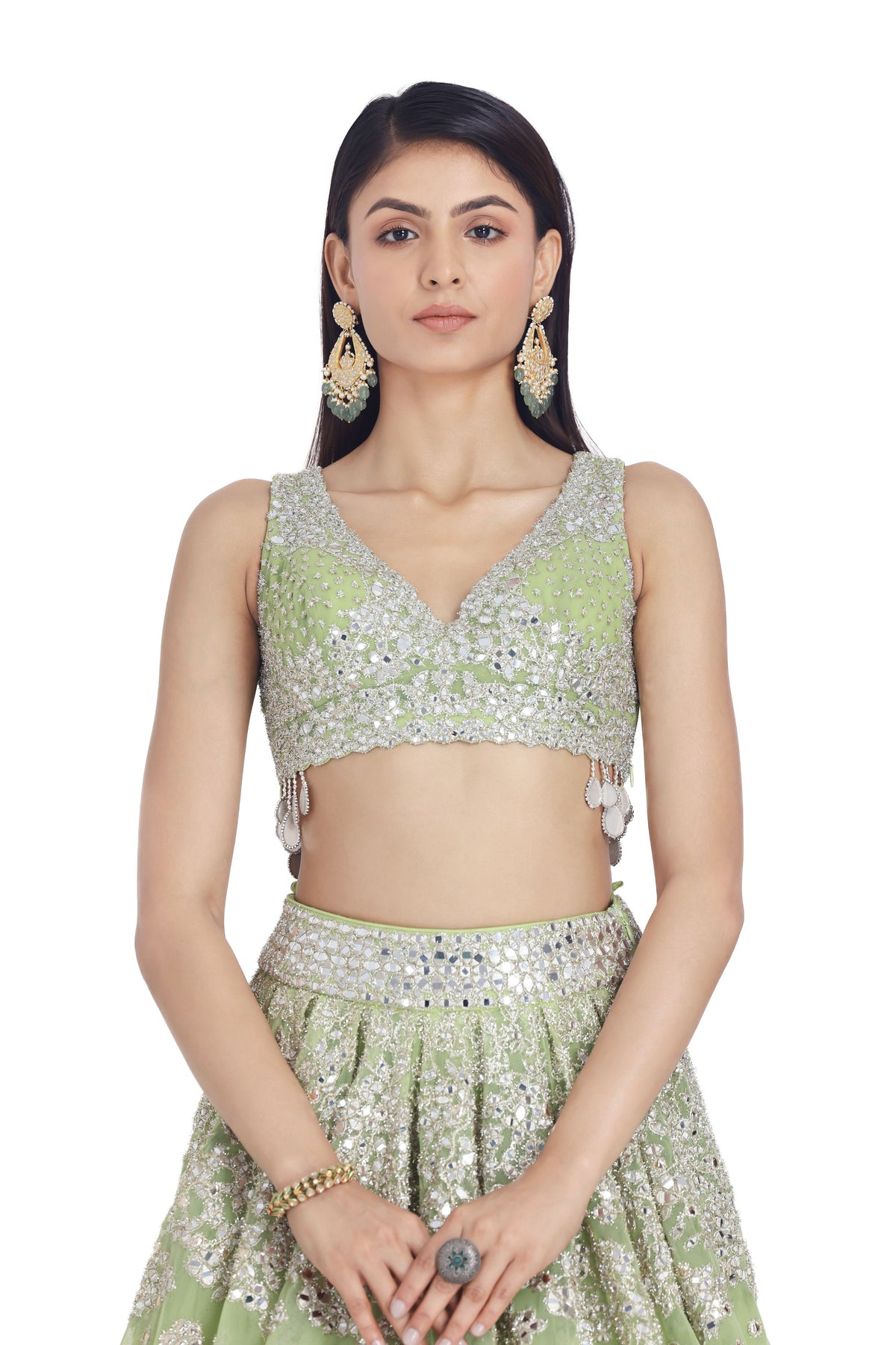 Neon Green Lehenga Set