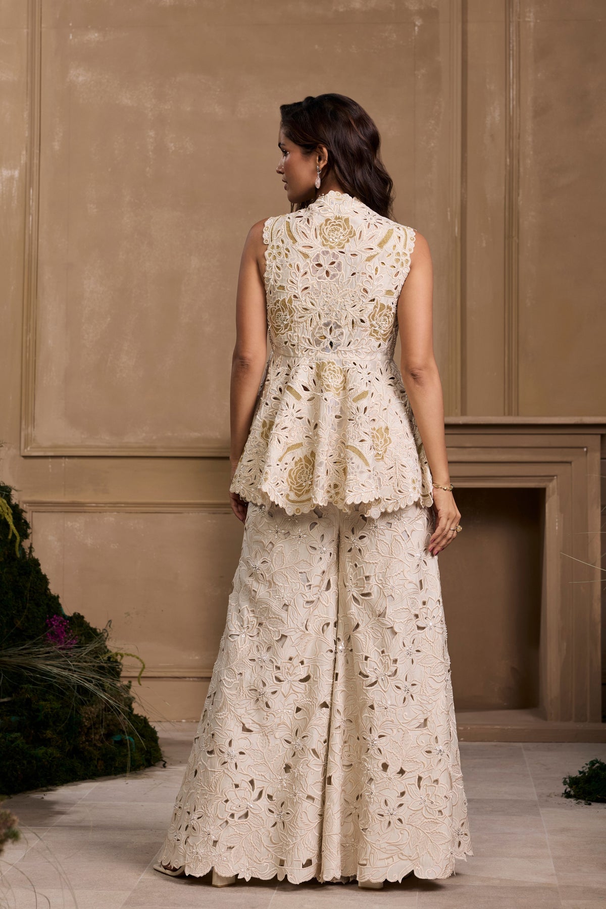 Ivory Cutwork Sharara Pant
