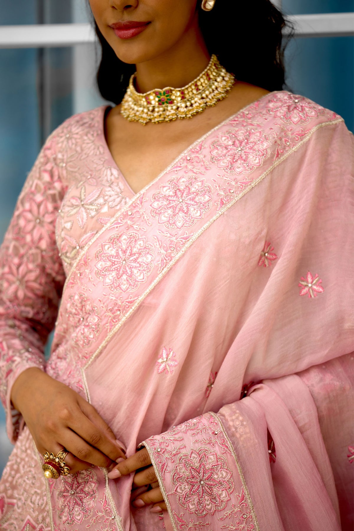 Blush Blossom Lehenga Set