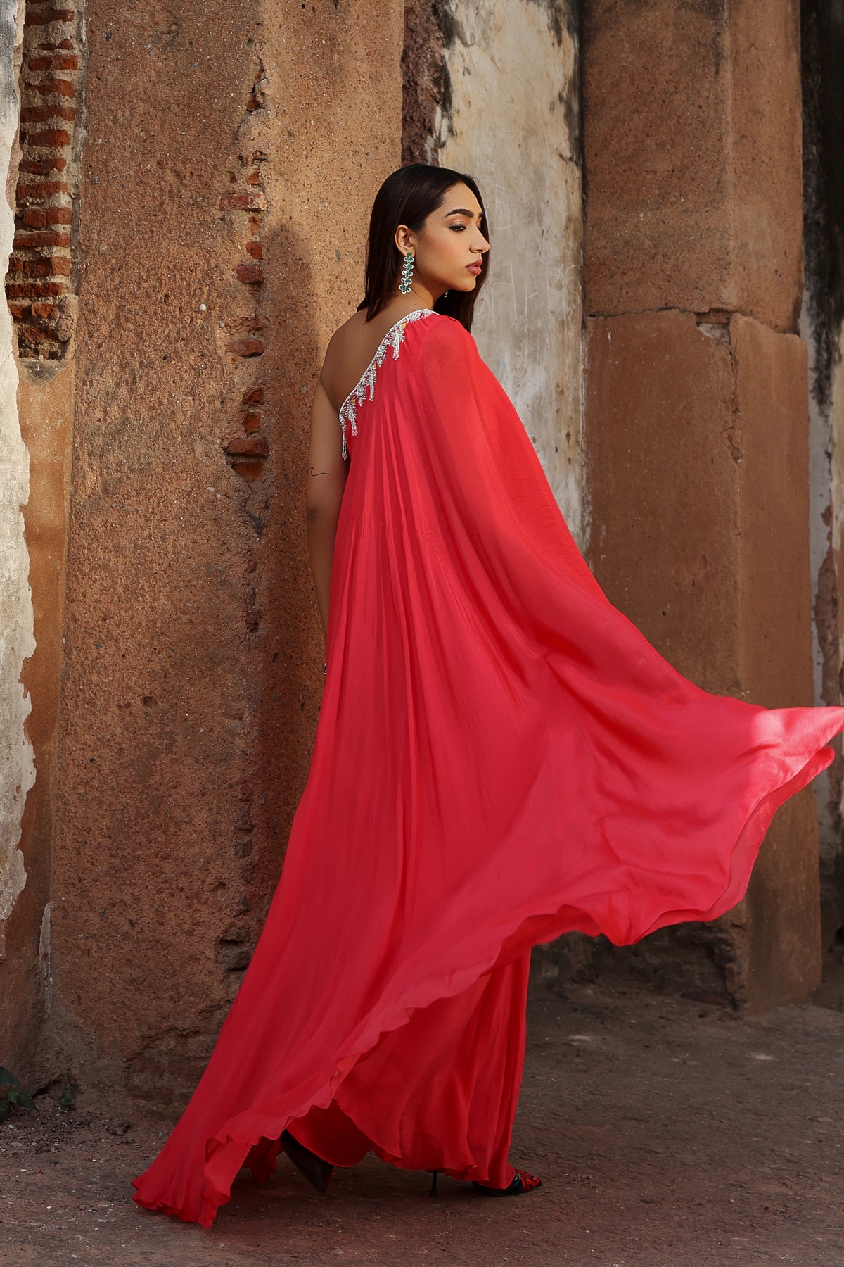 Devanshi One Shoulder Kaftan