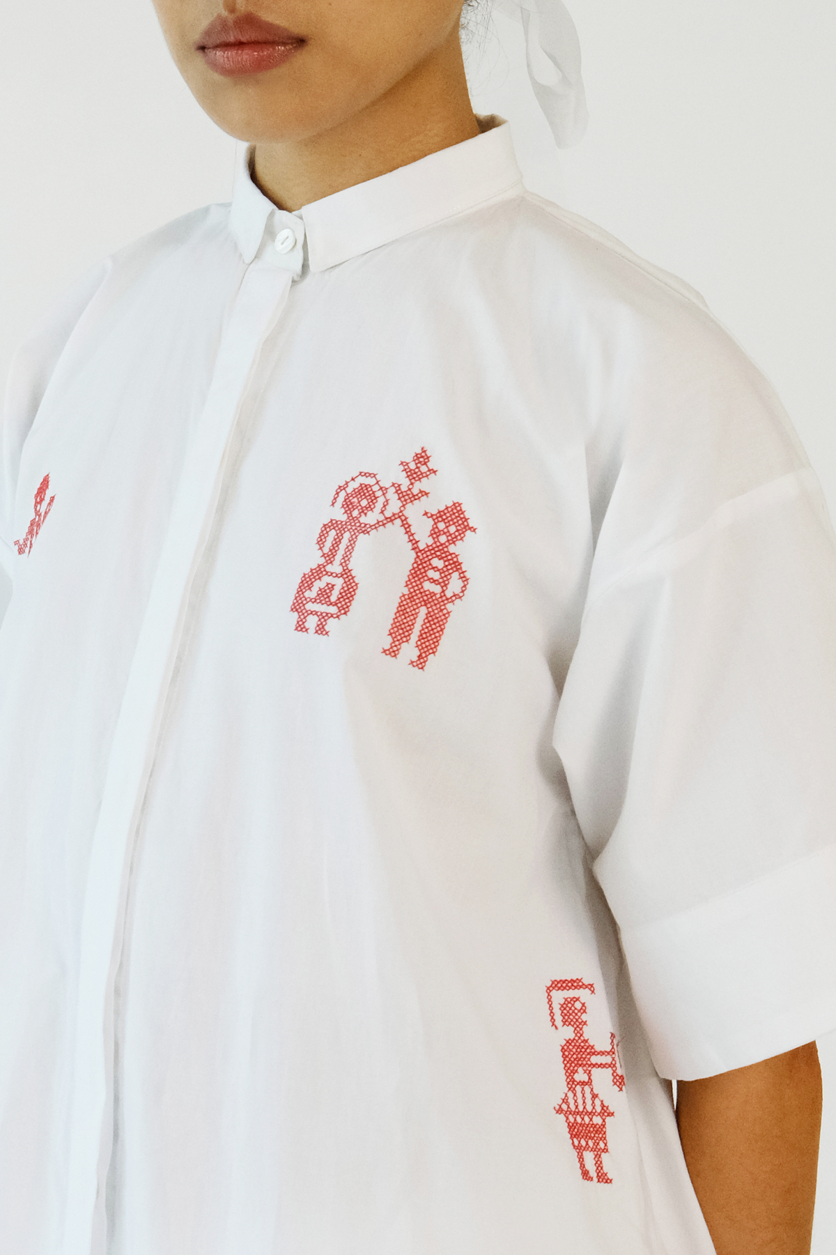 White and Red Co-ord Set