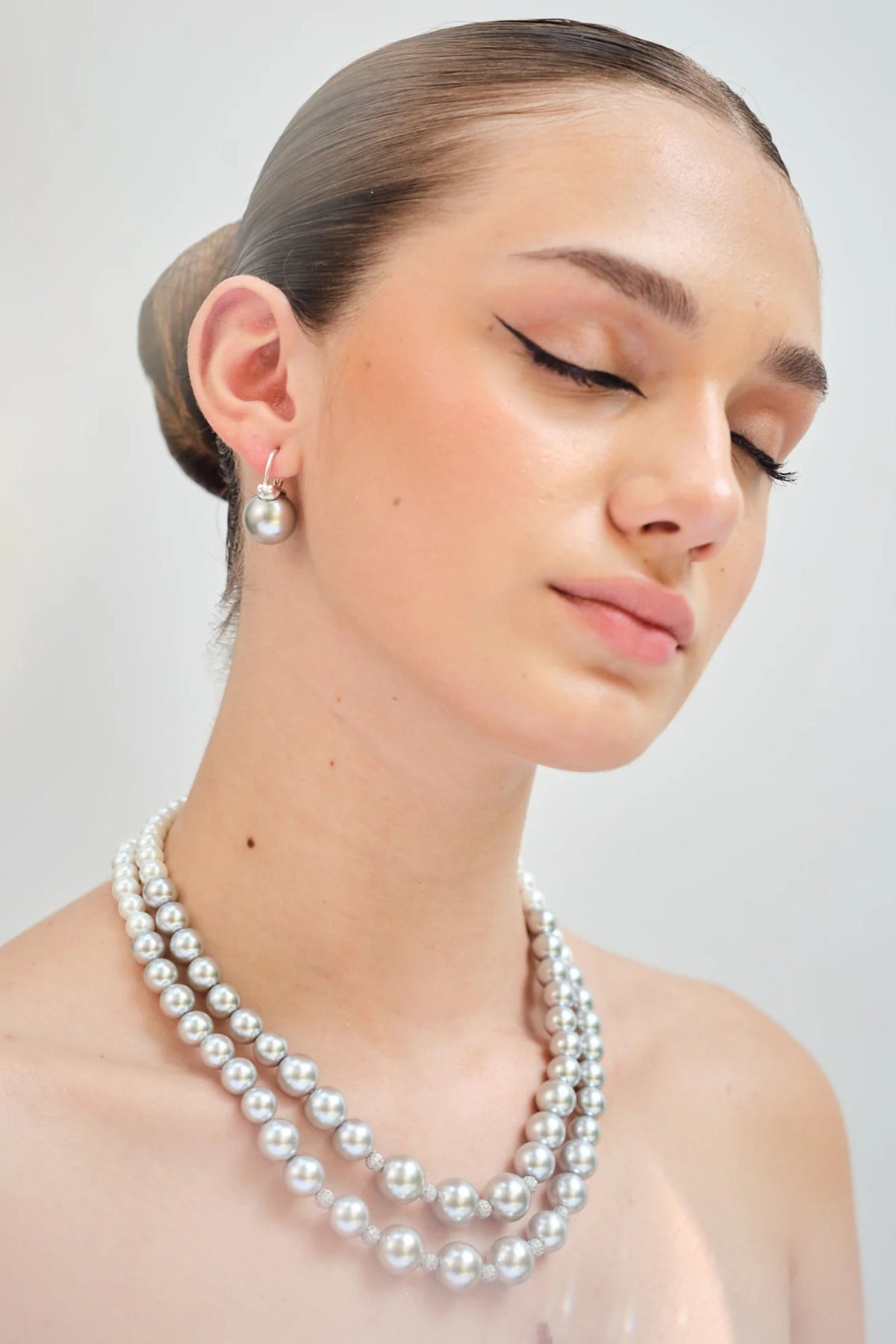 Double Graded Silver Necklace