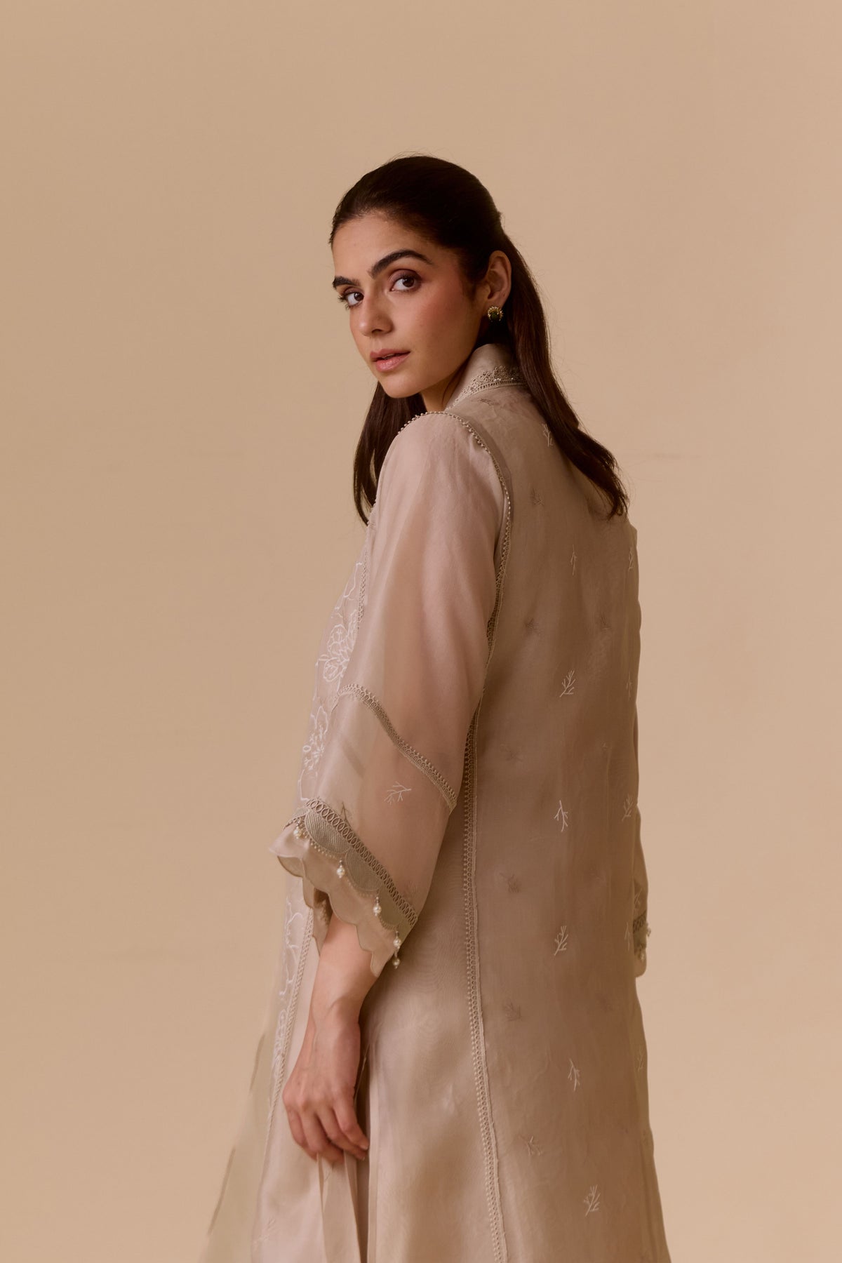 Ambreen Beige Kurta Set