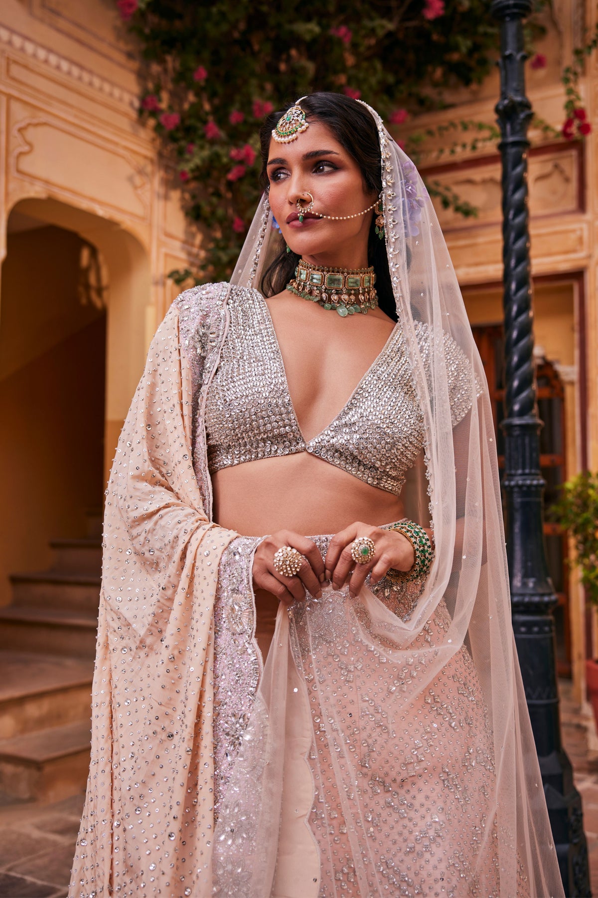 Peach Aashma Lehenga Set