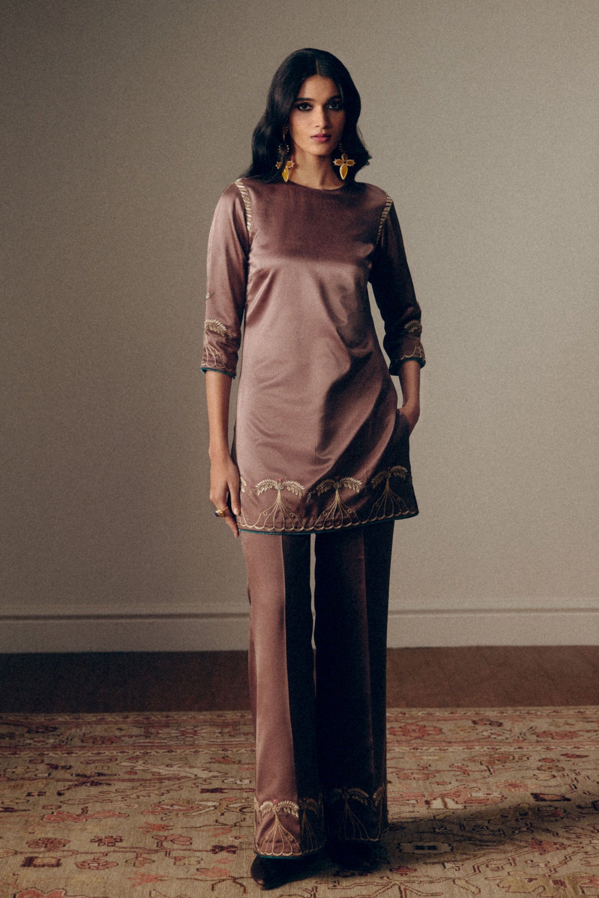 Carnegie Alloy Tunic Set