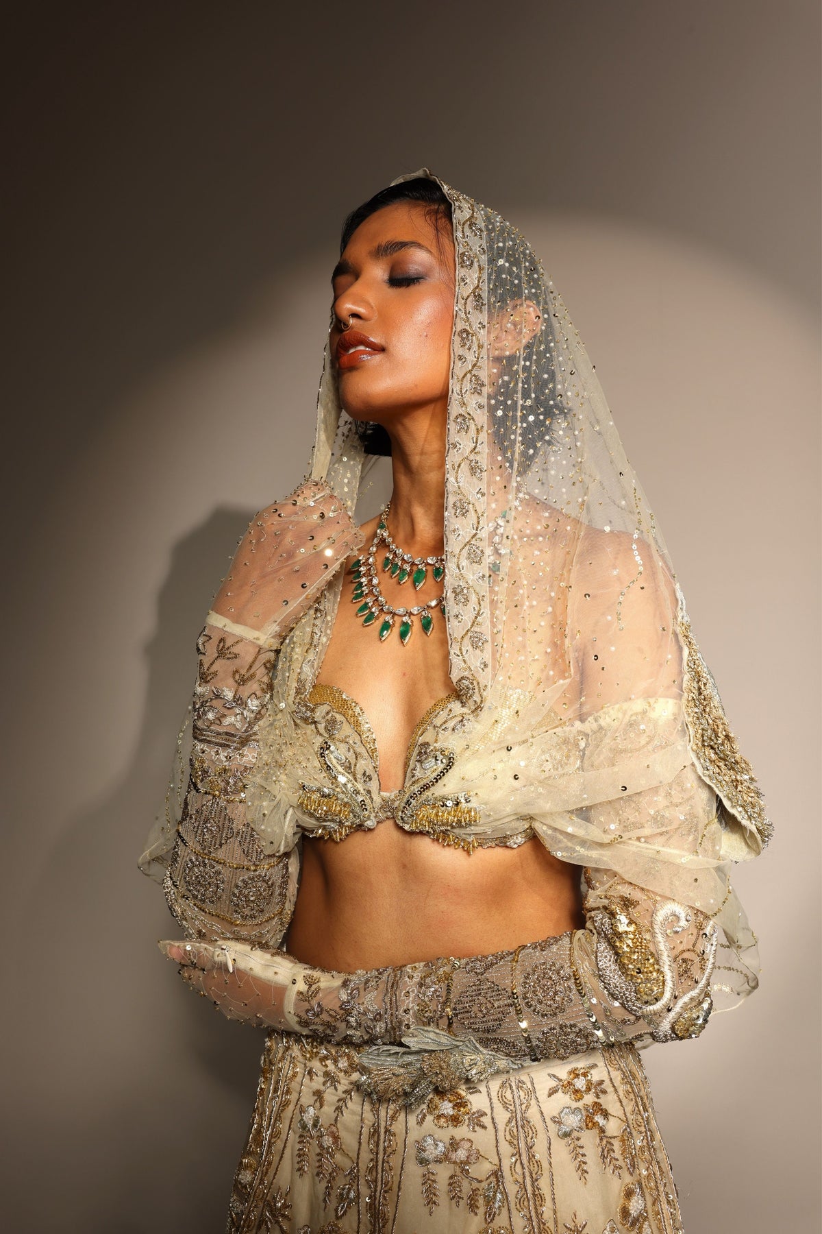 Tuscan Bloom Petal Lehenga Set