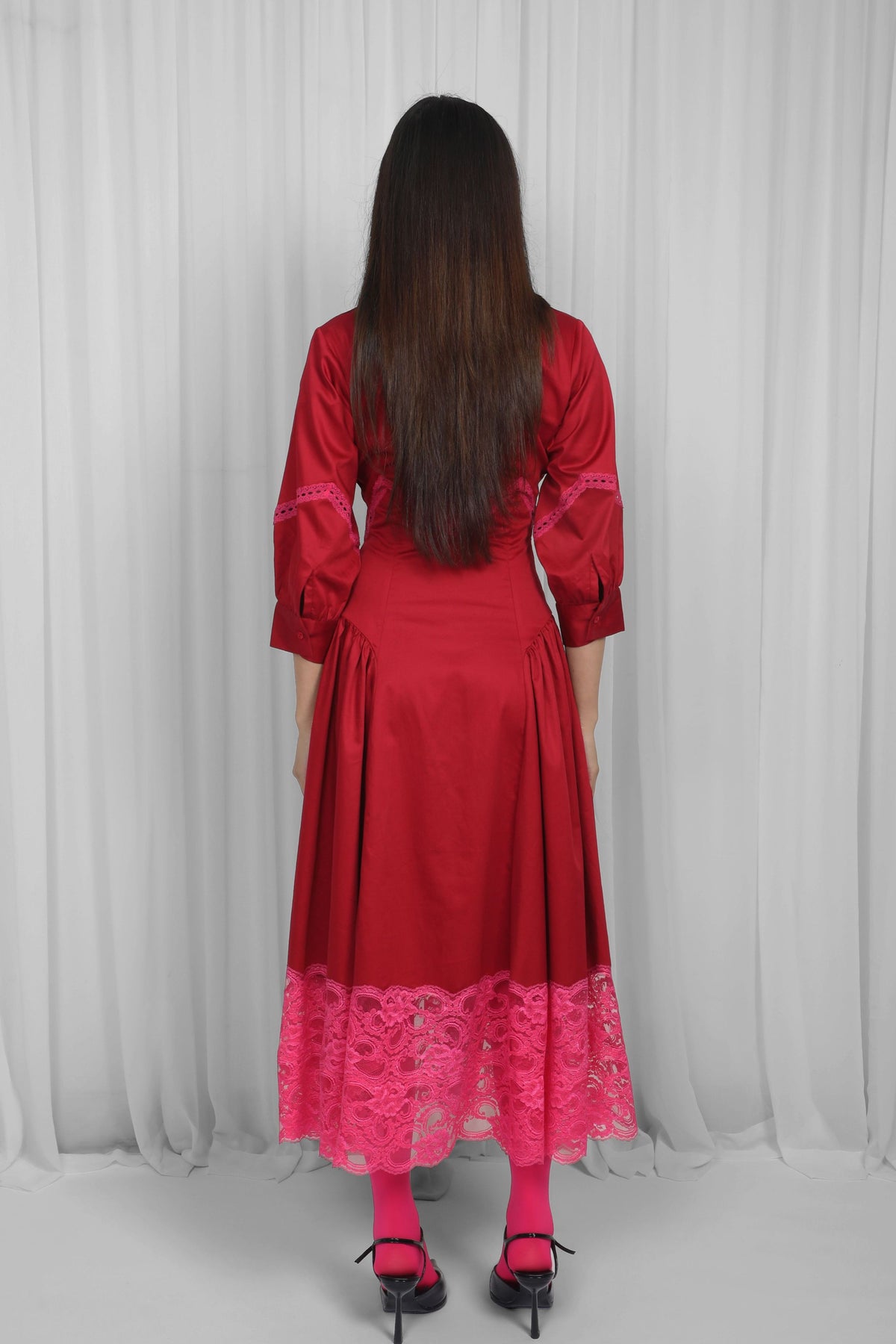 Red and Pink Belinda Dress