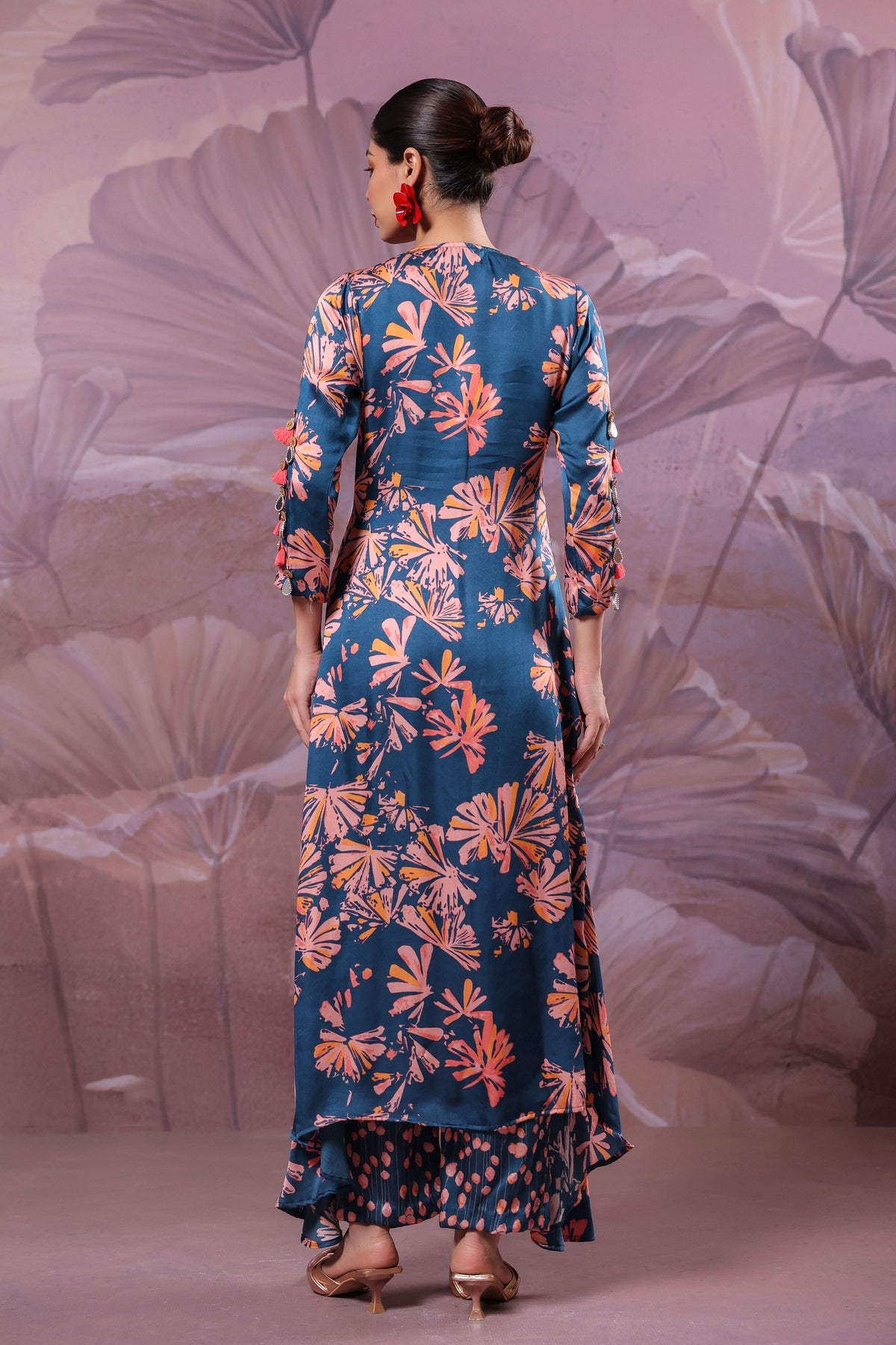 Ballygunge Prussian Tassel Tunic Set