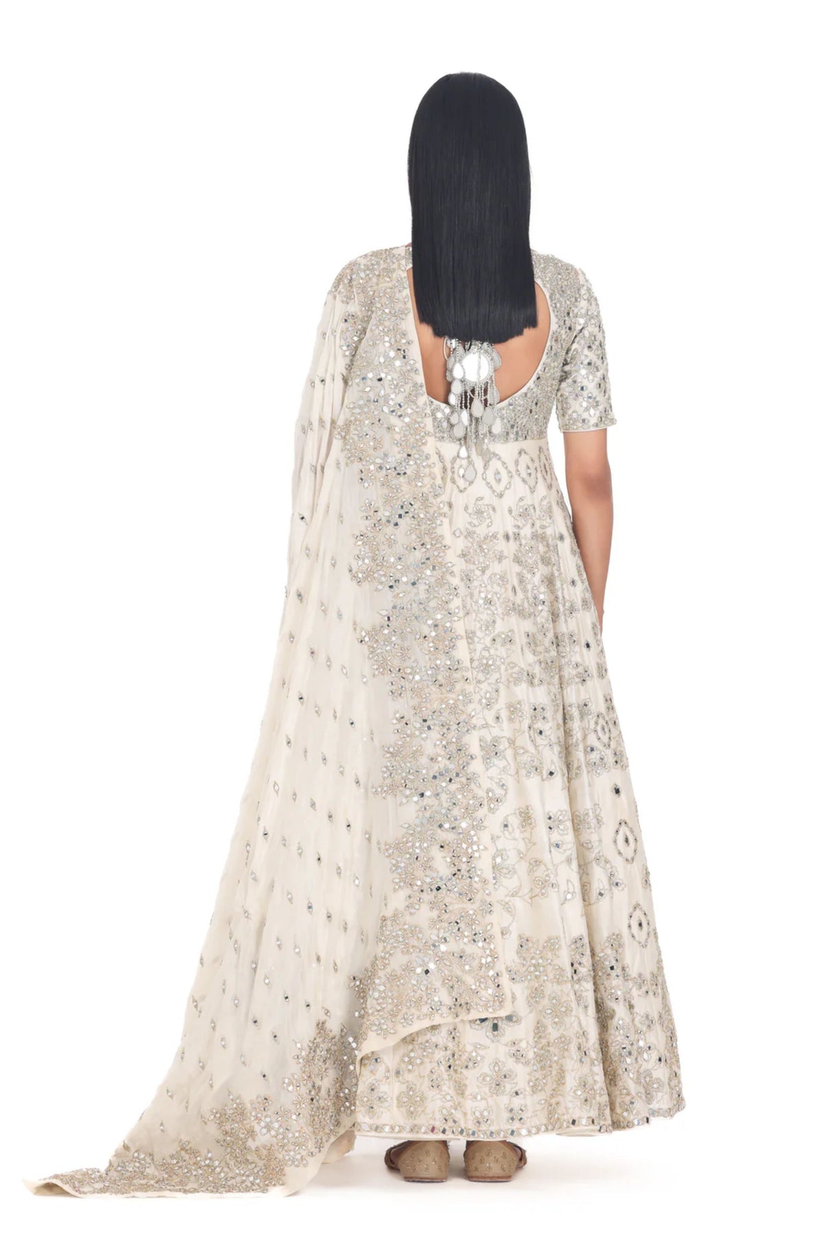 Pearl Ivory Anarkali Set