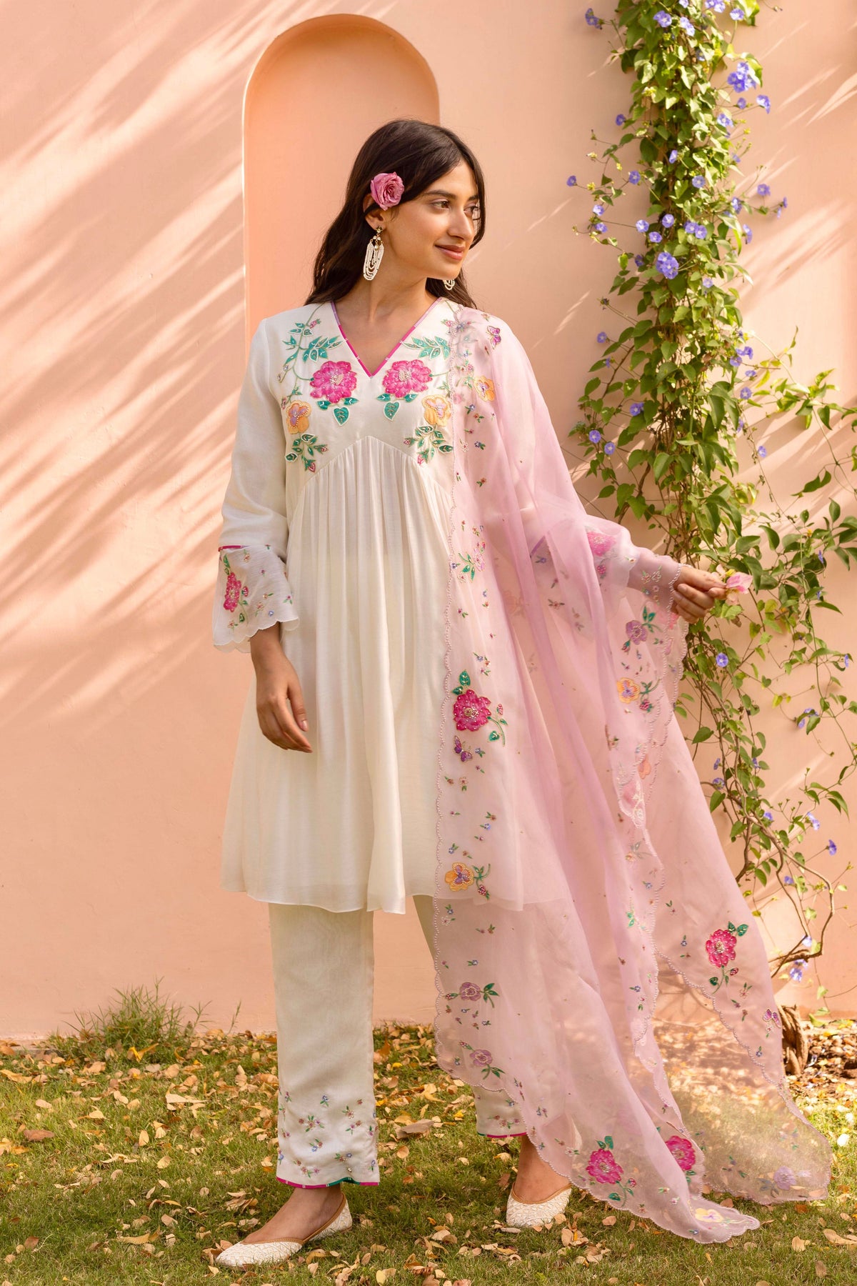 Zia Gathered Short Kurta Set