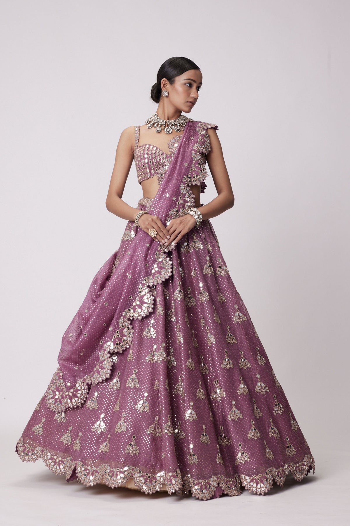 Mud Mauve Lehenga Set