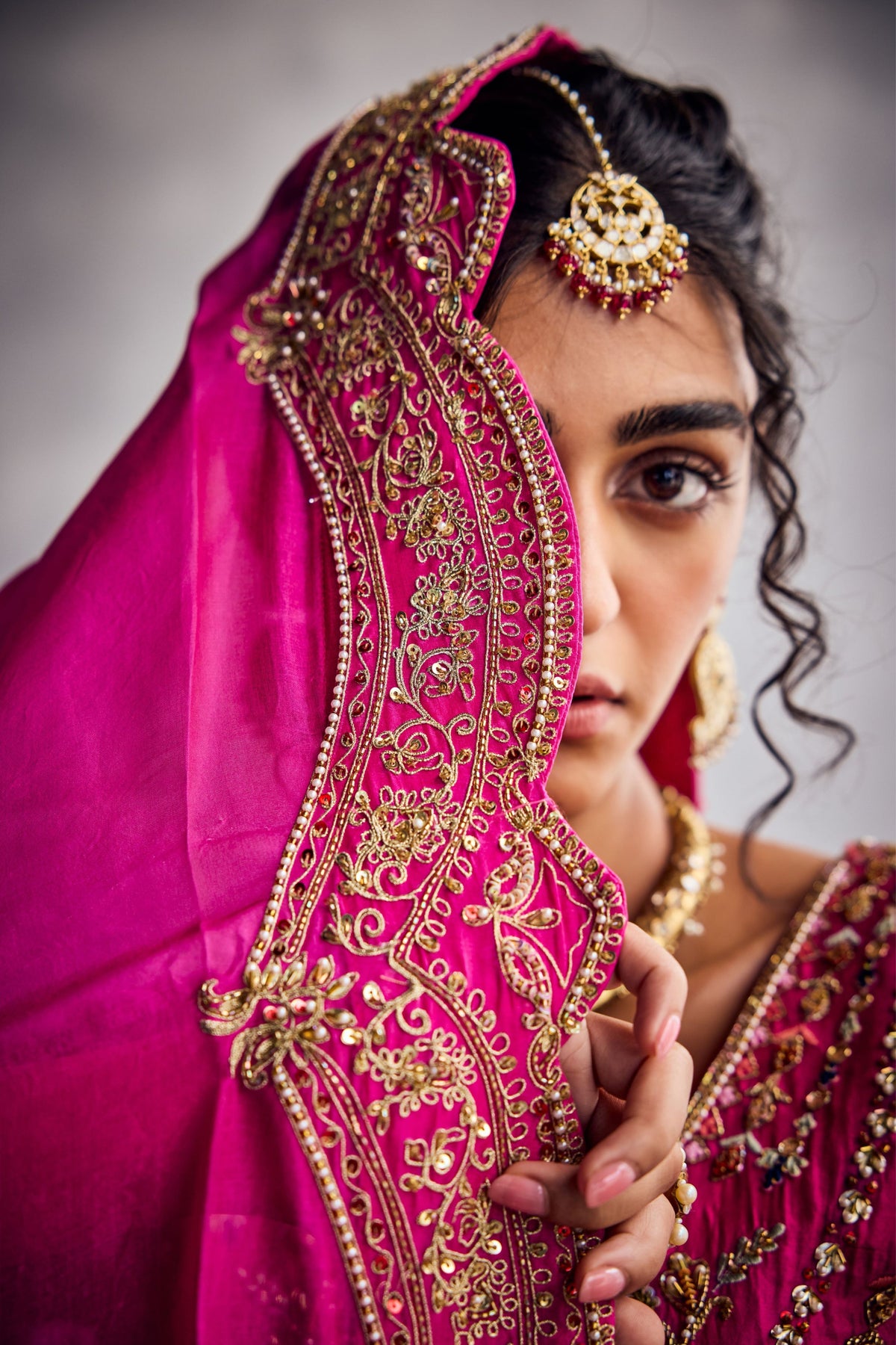 Fuschia Pink Lehenga Set