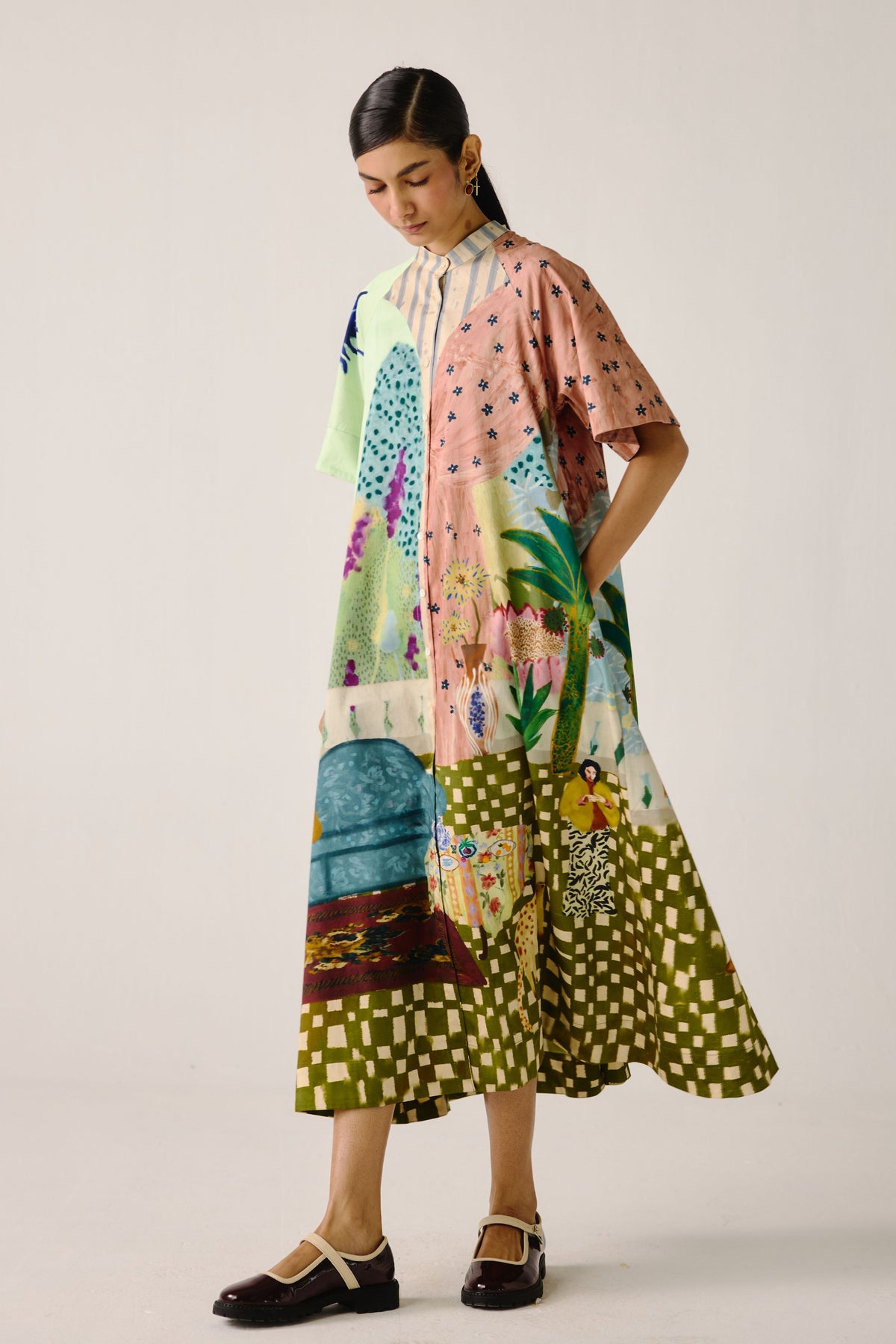Fisherman A- Line Long Dress