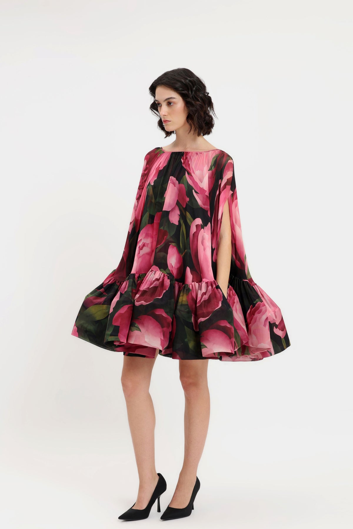 Boat Neck Trapeze Dress