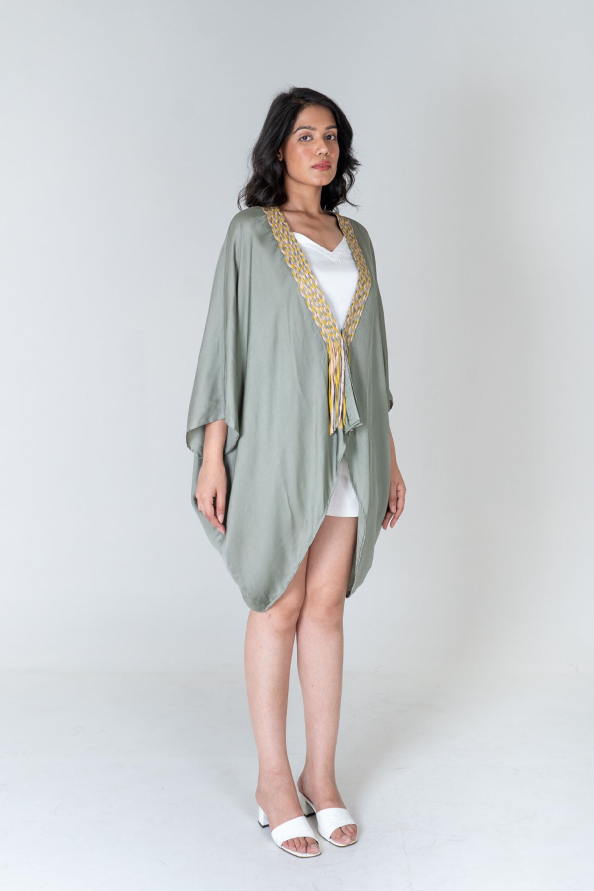Green Braided Short Cape