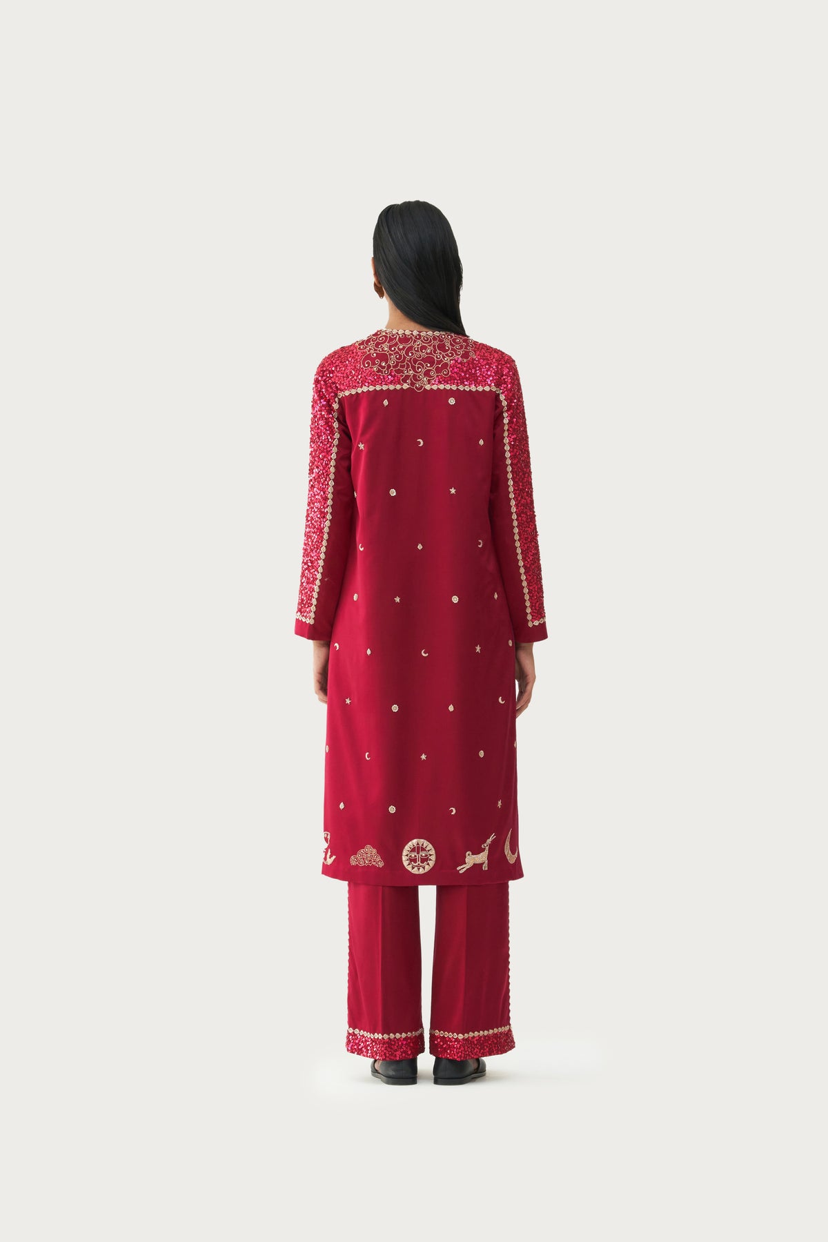 Cosmic Mulberry kurta pant set