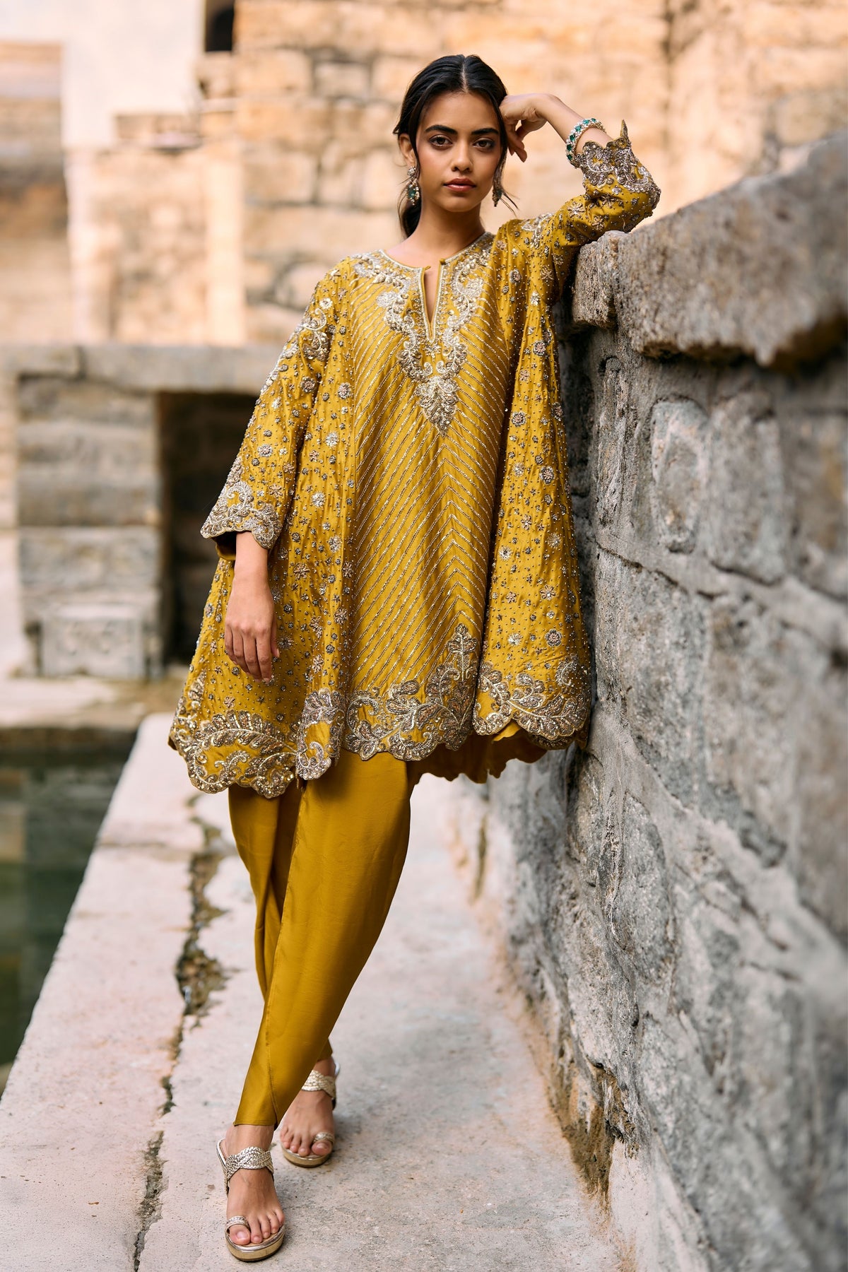 Nebula Mustard Tunic Set