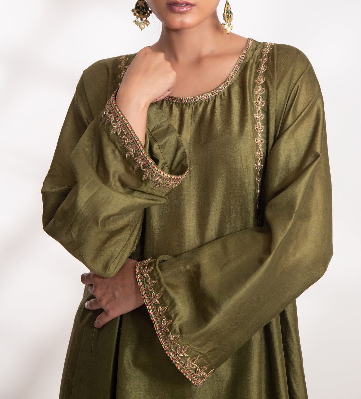 Henna Green Aavya Kurta Set