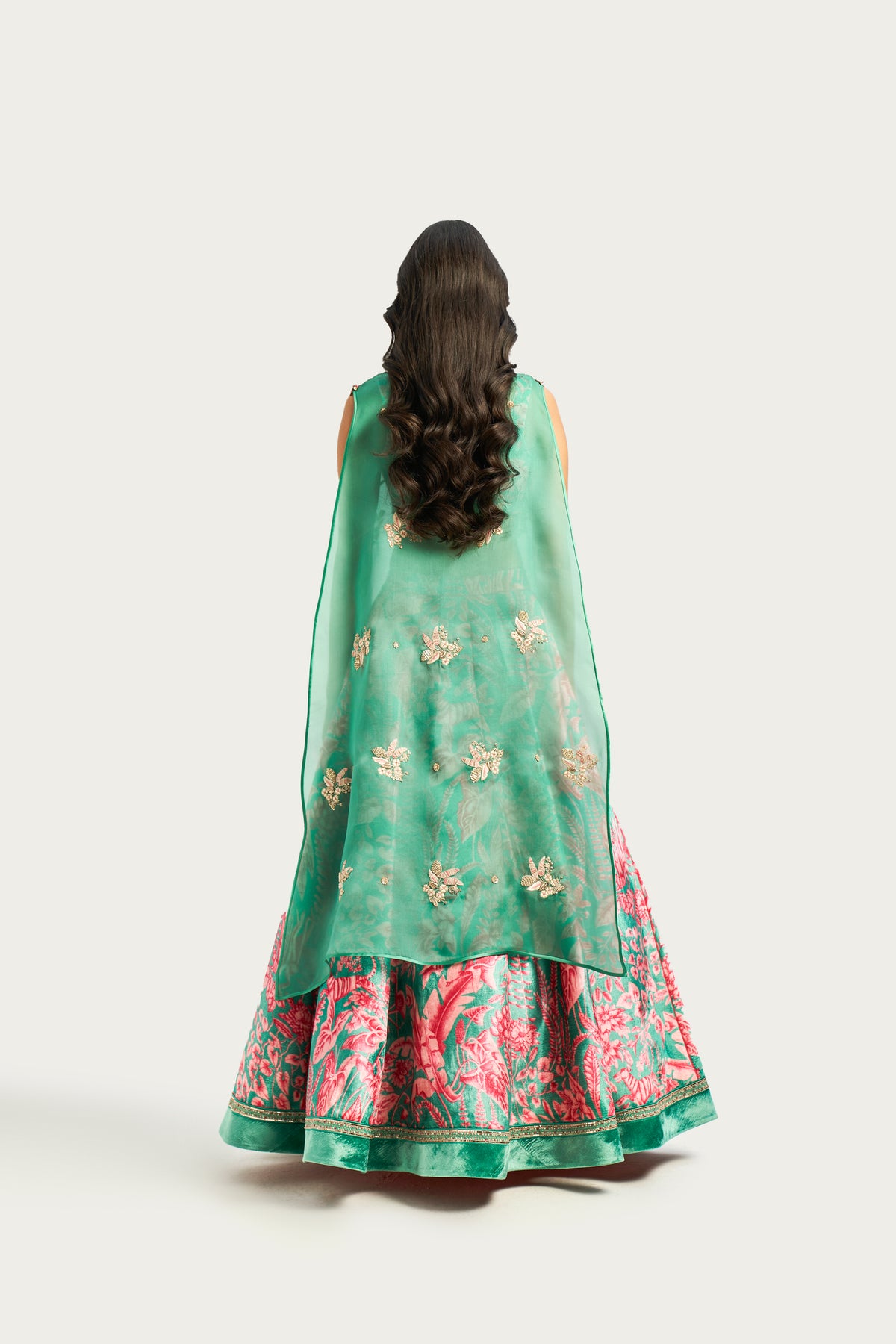 Socotra jade lehenga set