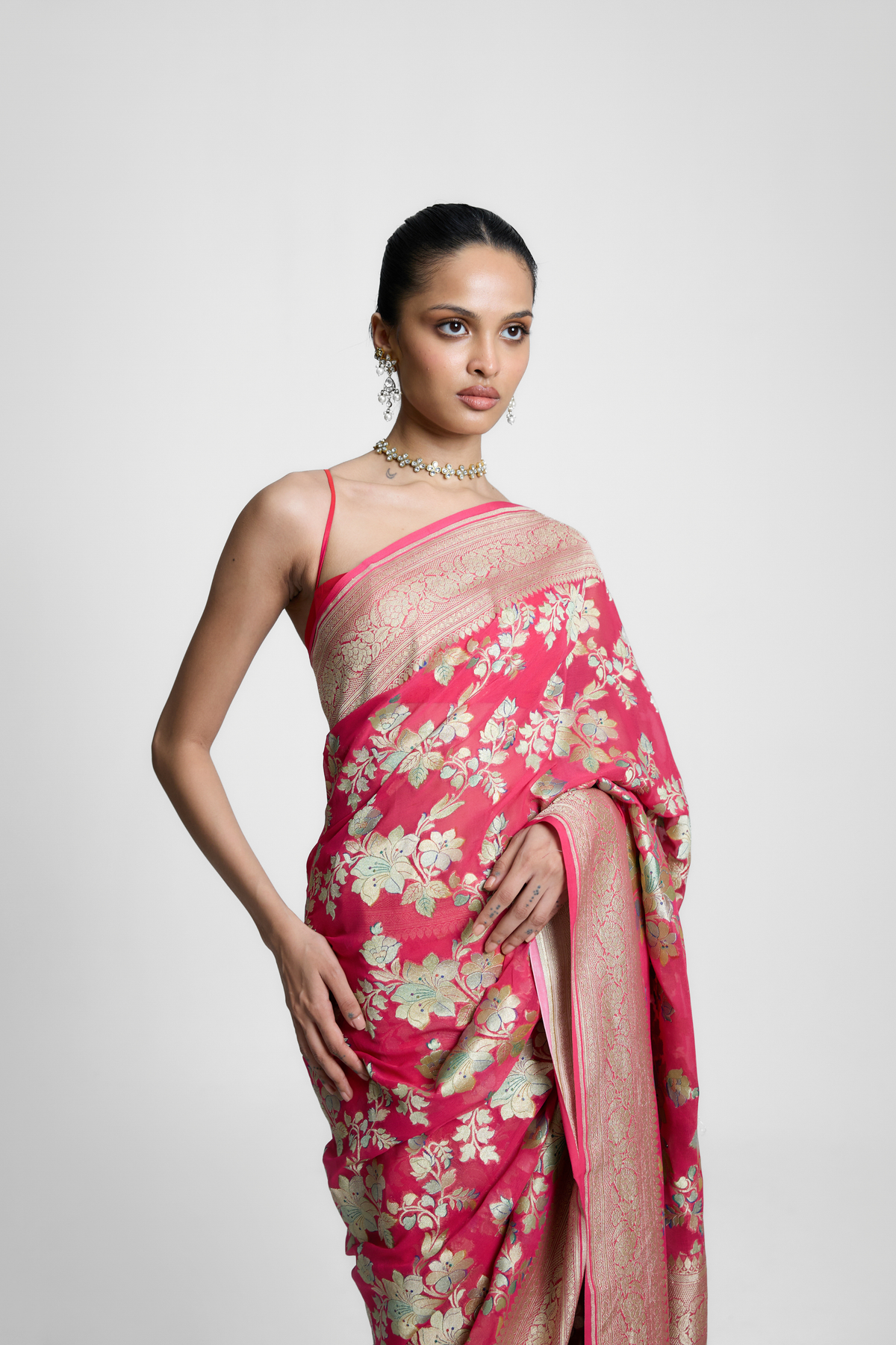 The Pink Sunset Saree