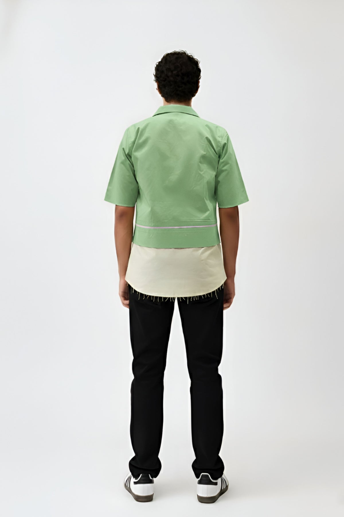 Asparagus Pintuck Shirt