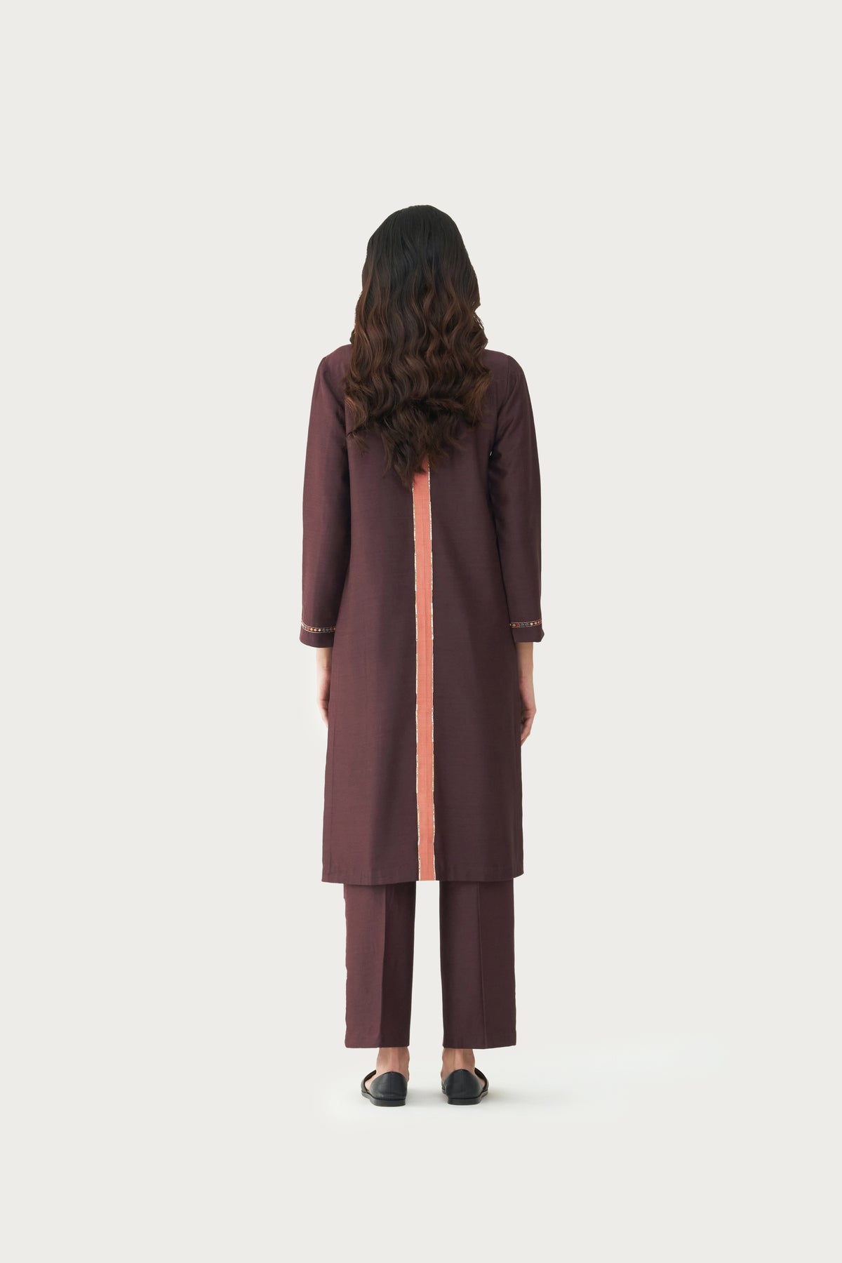 Amara mud brown kurta pant set