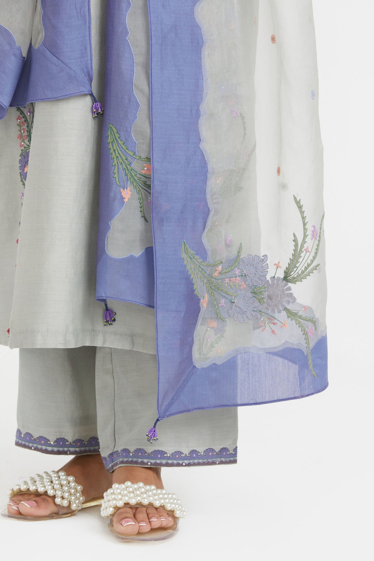Bluish Grey Kurta Set