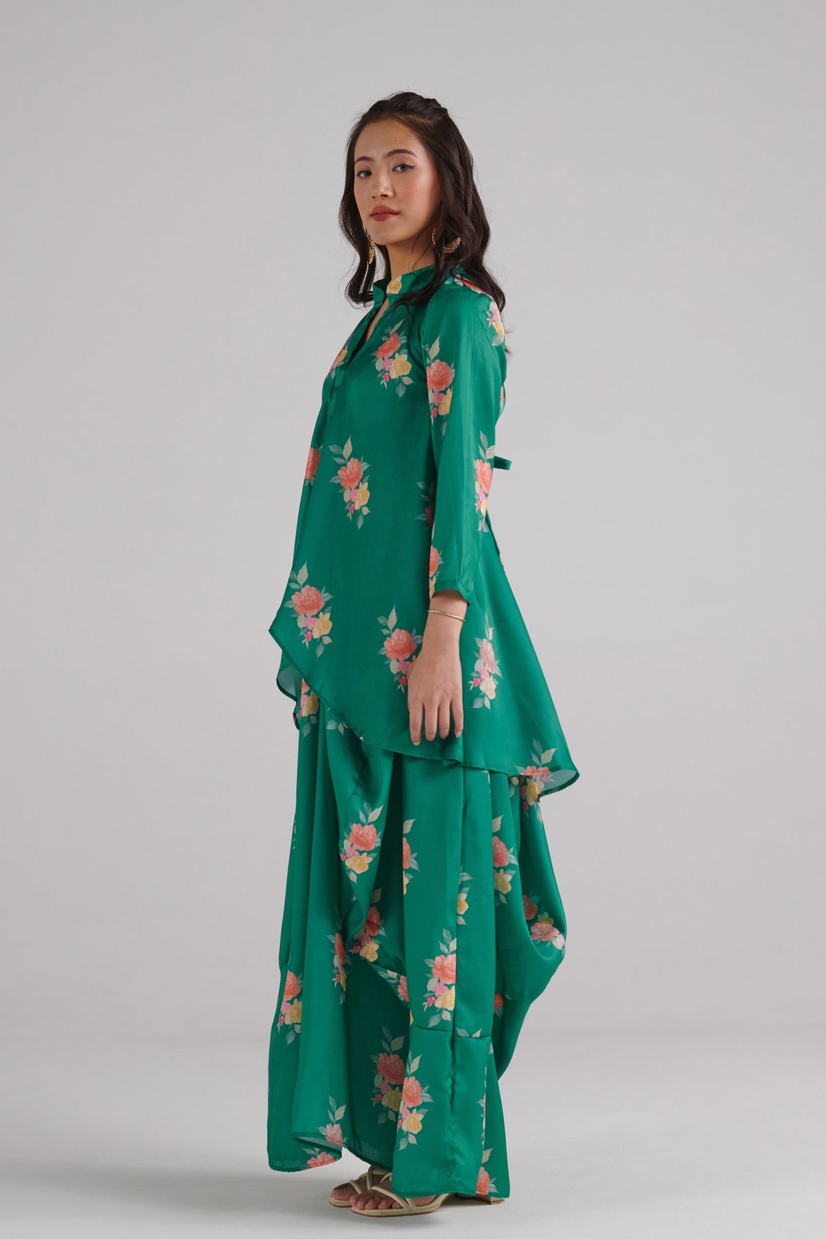 Jade Green Dhoti Kurti Dress XS Jade Green Dhoti Kurti Dress XS