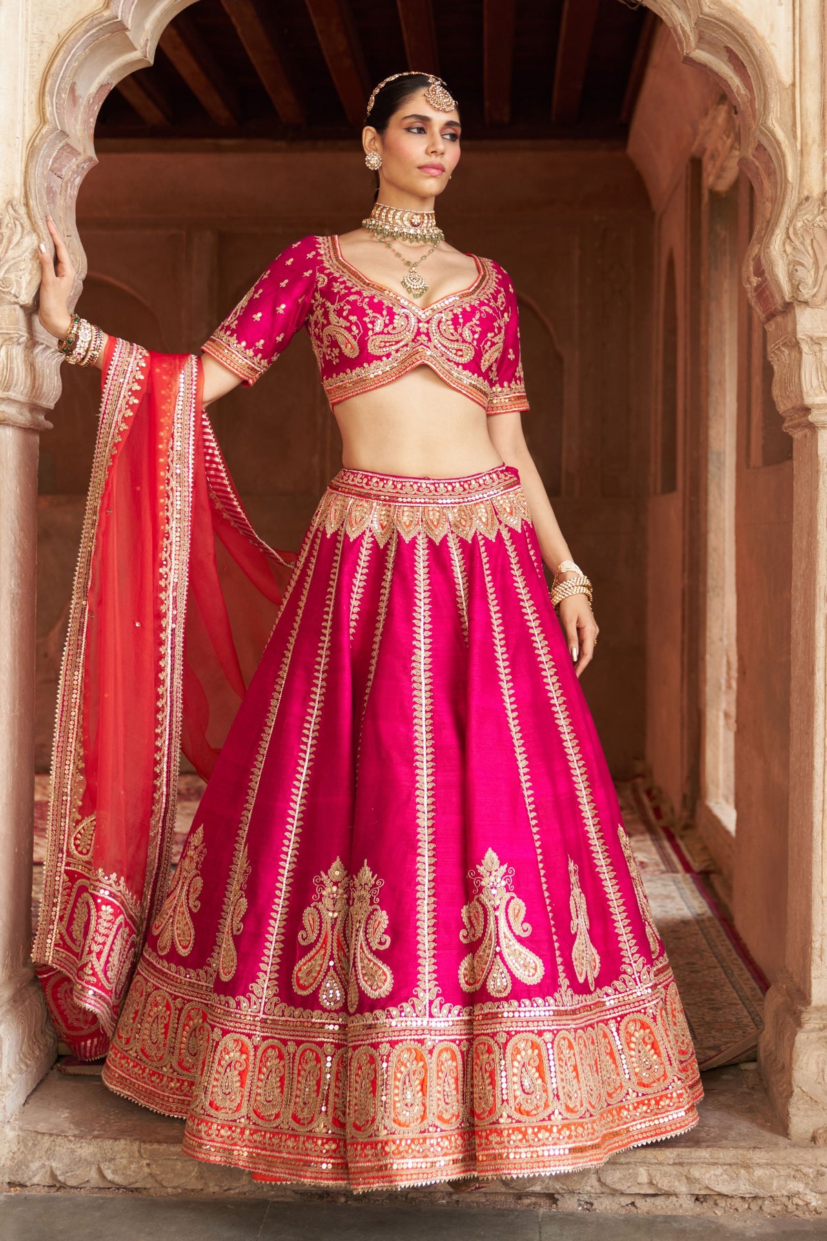 Amara Pink Lehenga Set