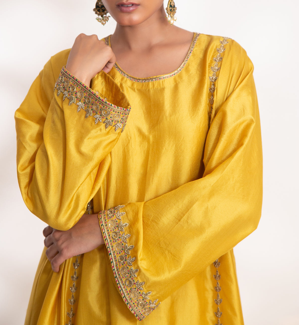 Yellow Kanak Kurta Set