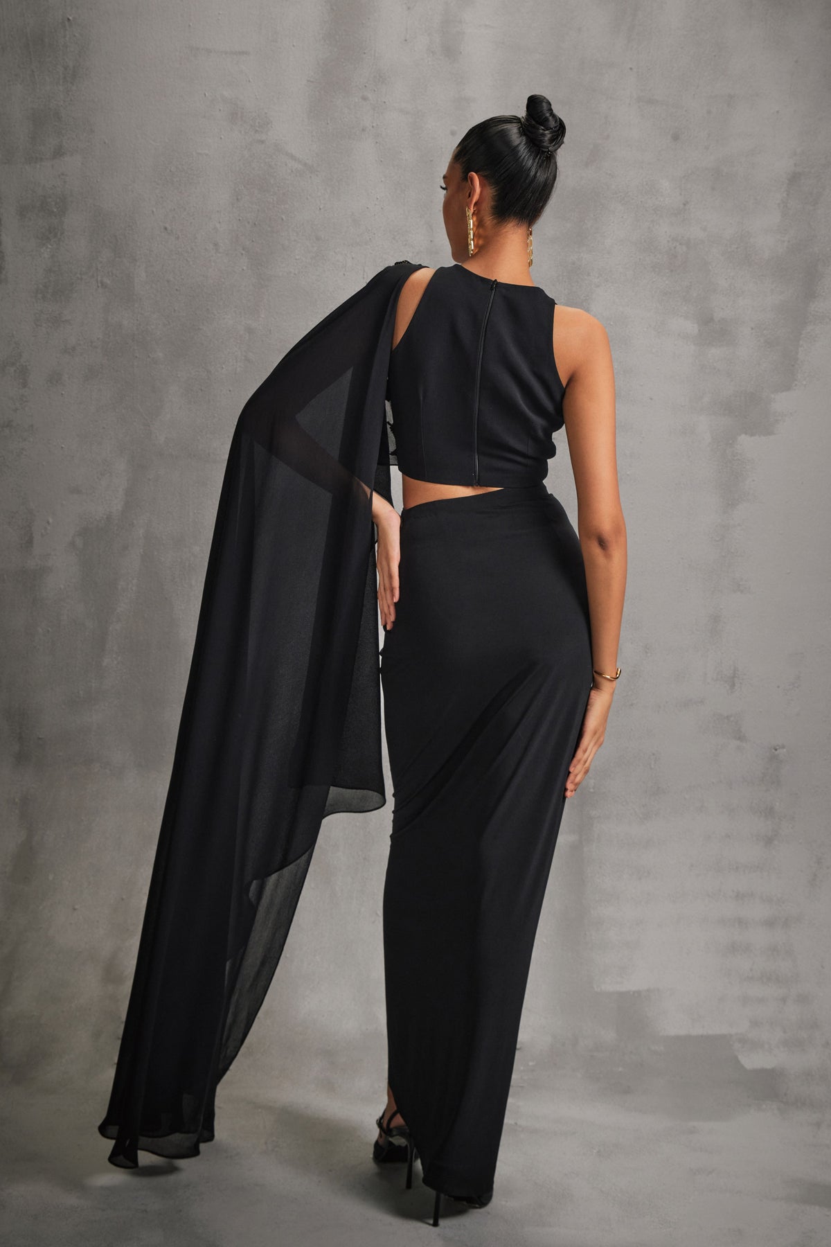 Rosewood Draped Saree