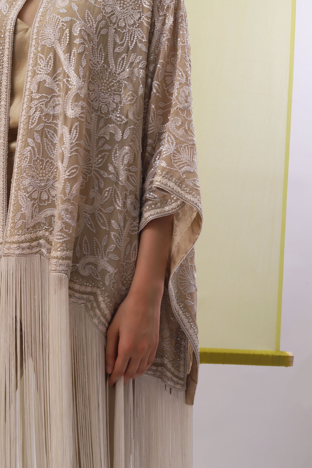 Beige Myra Cape Set