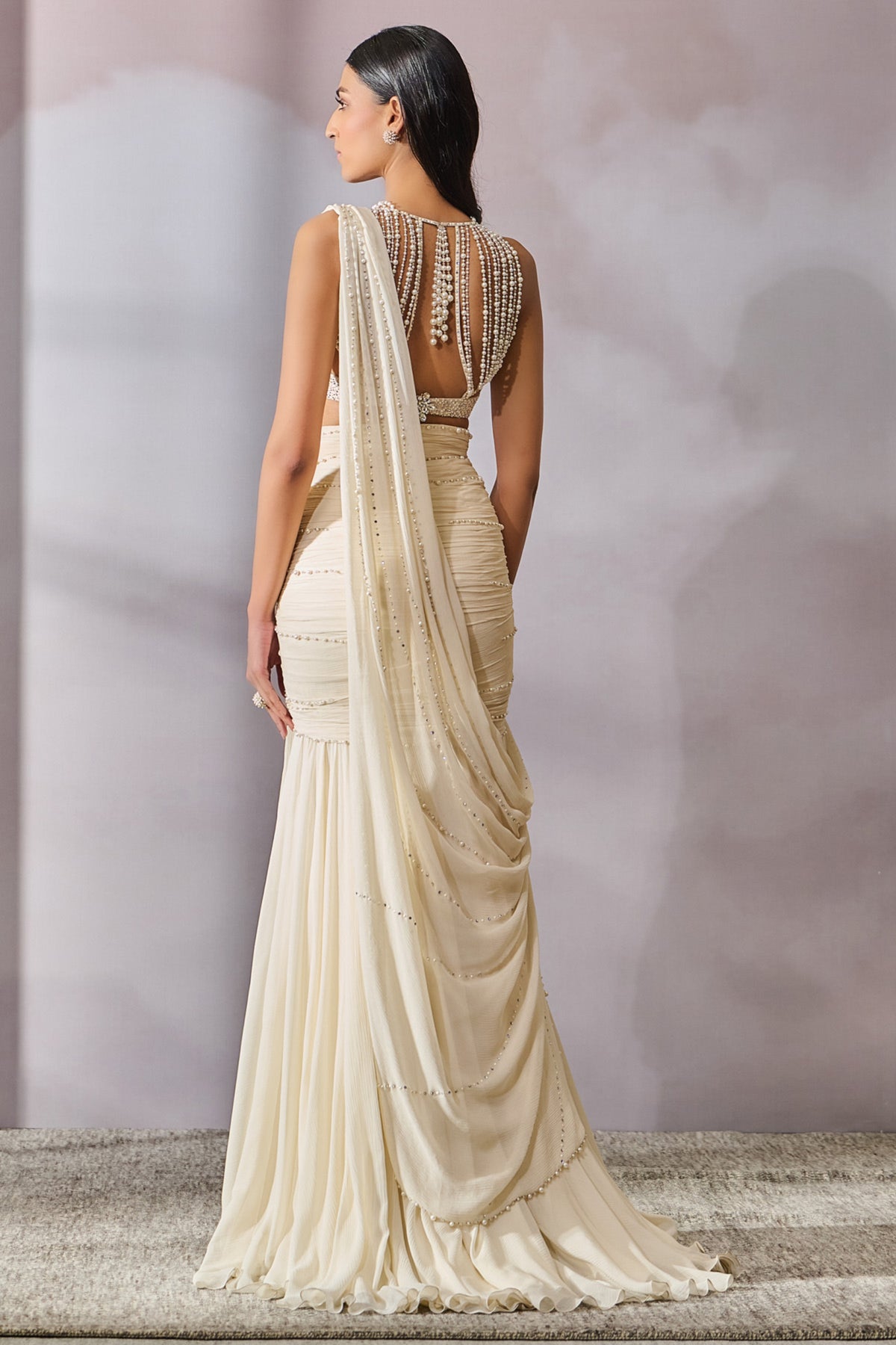 Ivory Signature Draped Saree