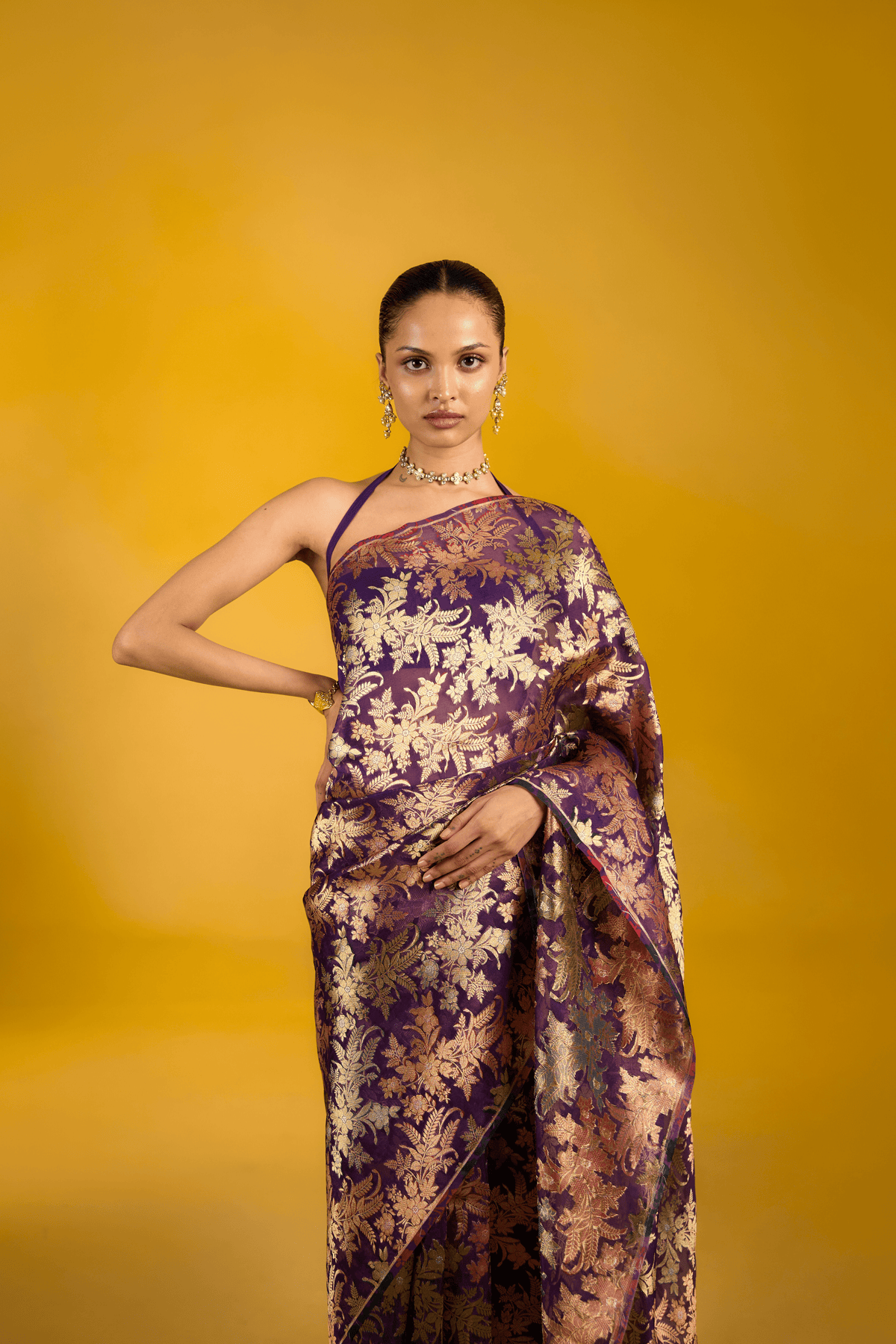 The Grape Glow Saree