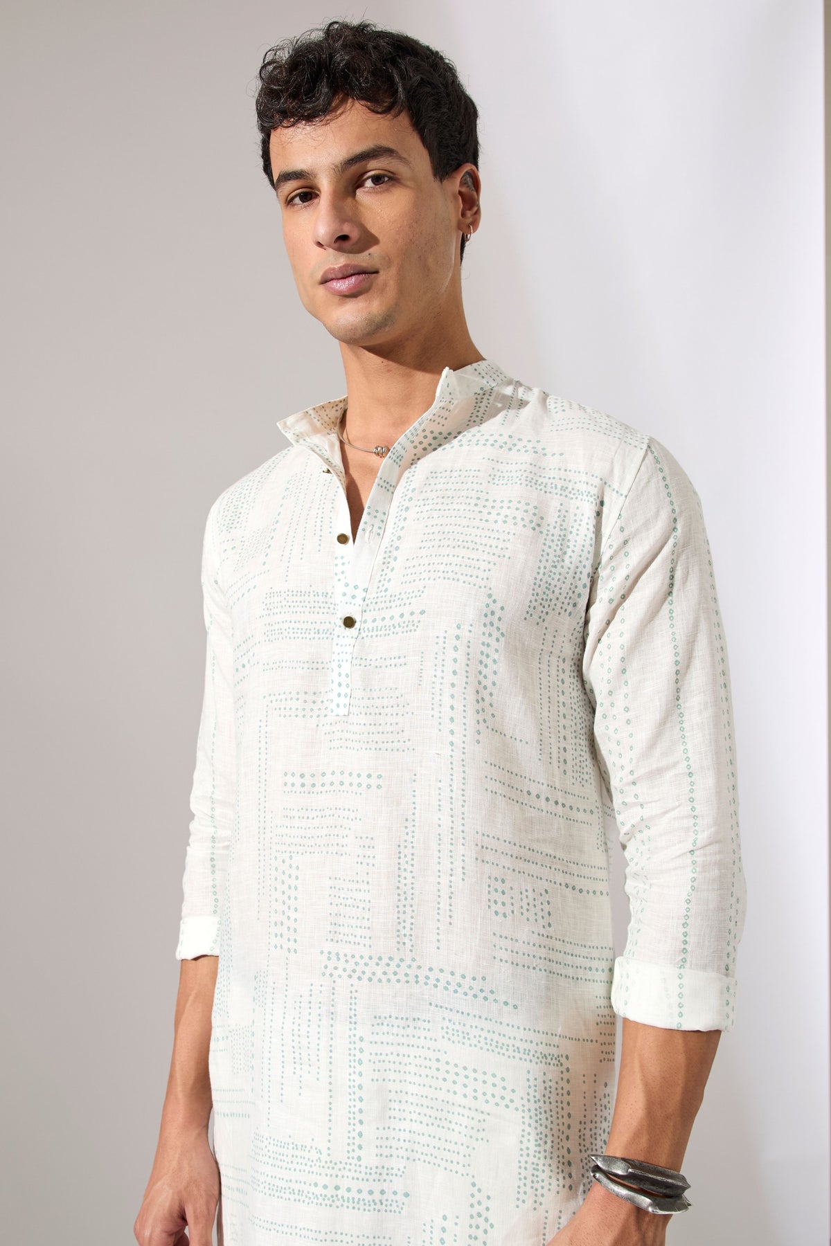 Lucas Shibori And Dots Kurta Set
