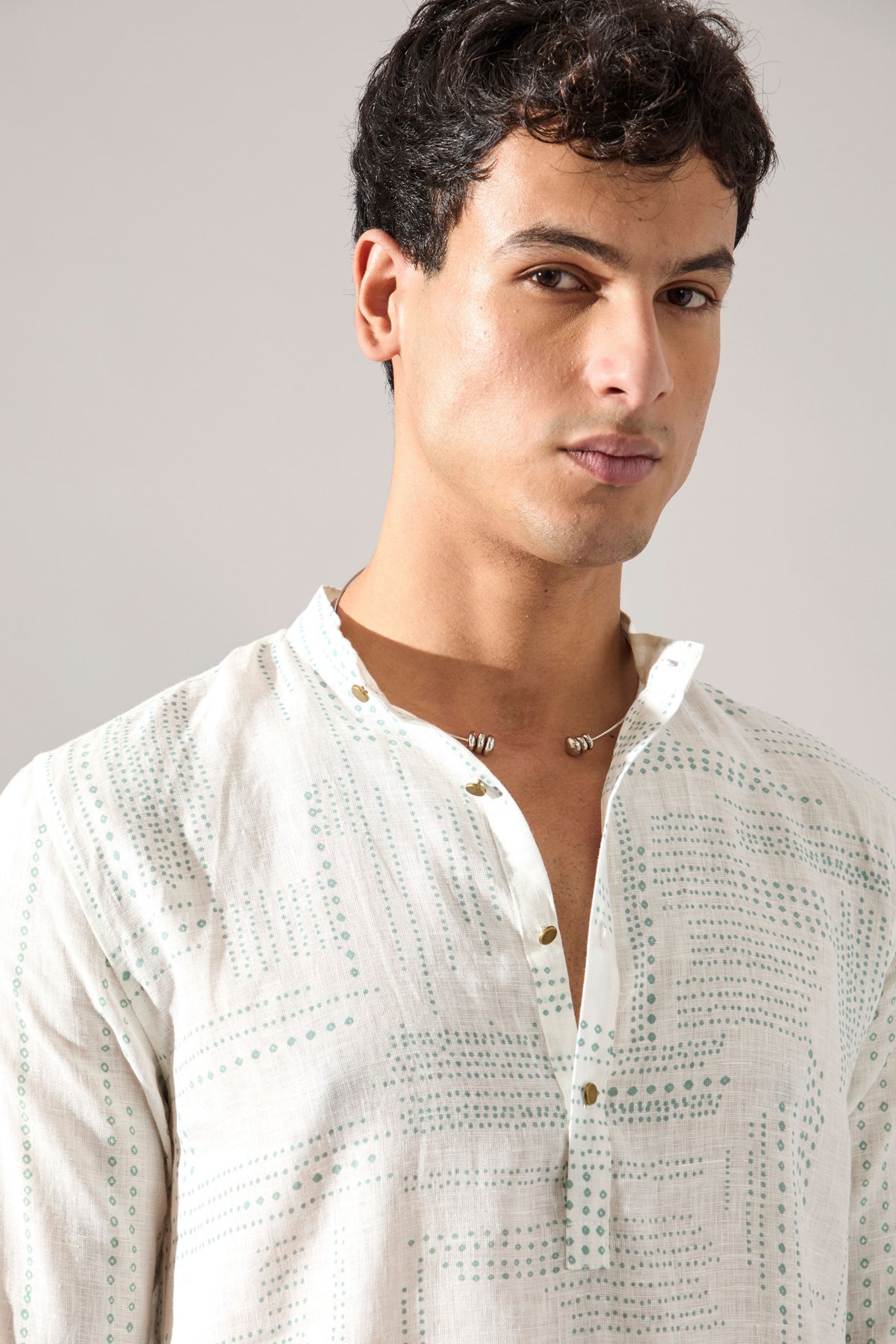 Lucas Shibori And Dots Kurta Set