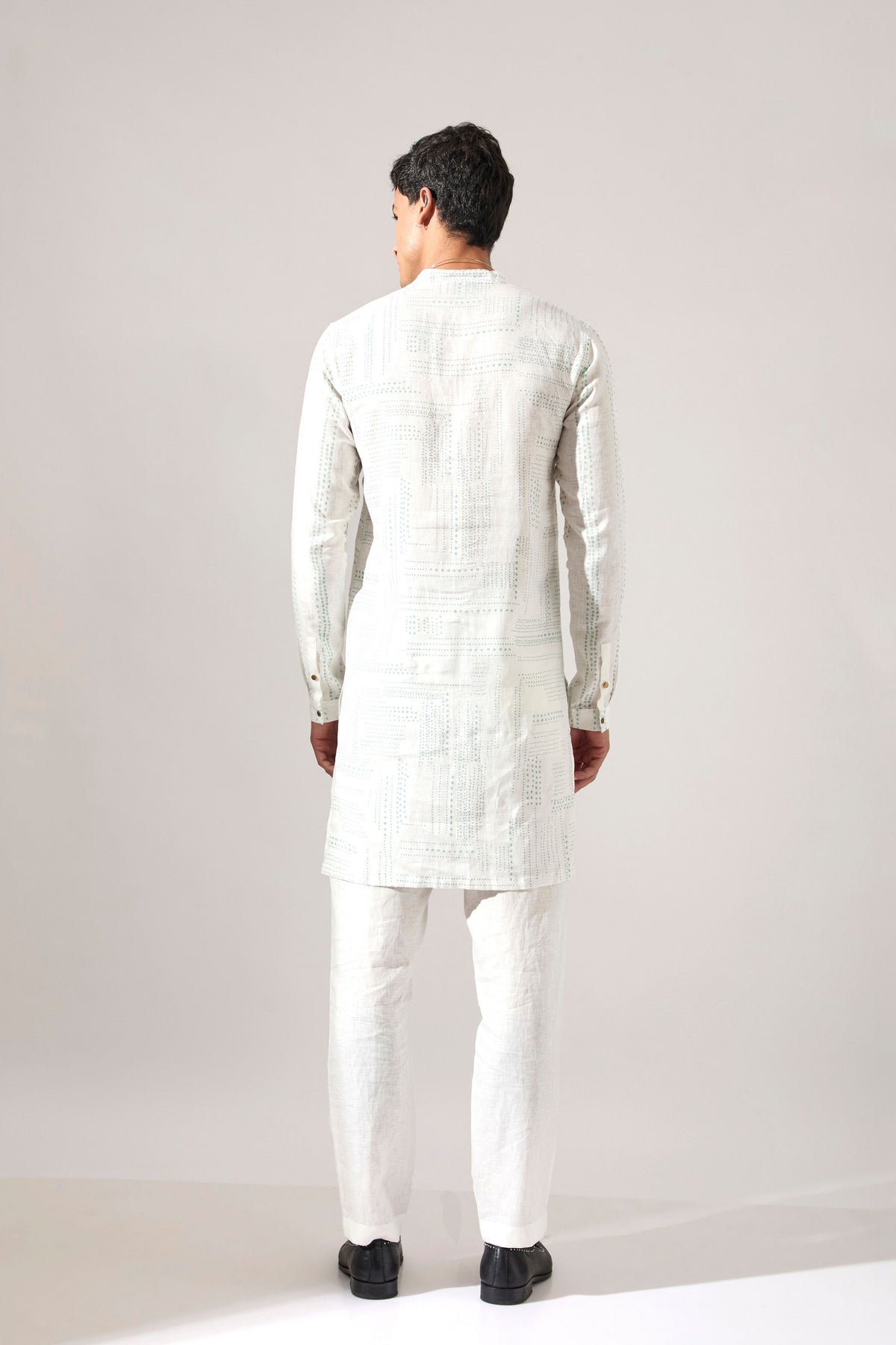 Lucas Shibori And Dots Kurta Set