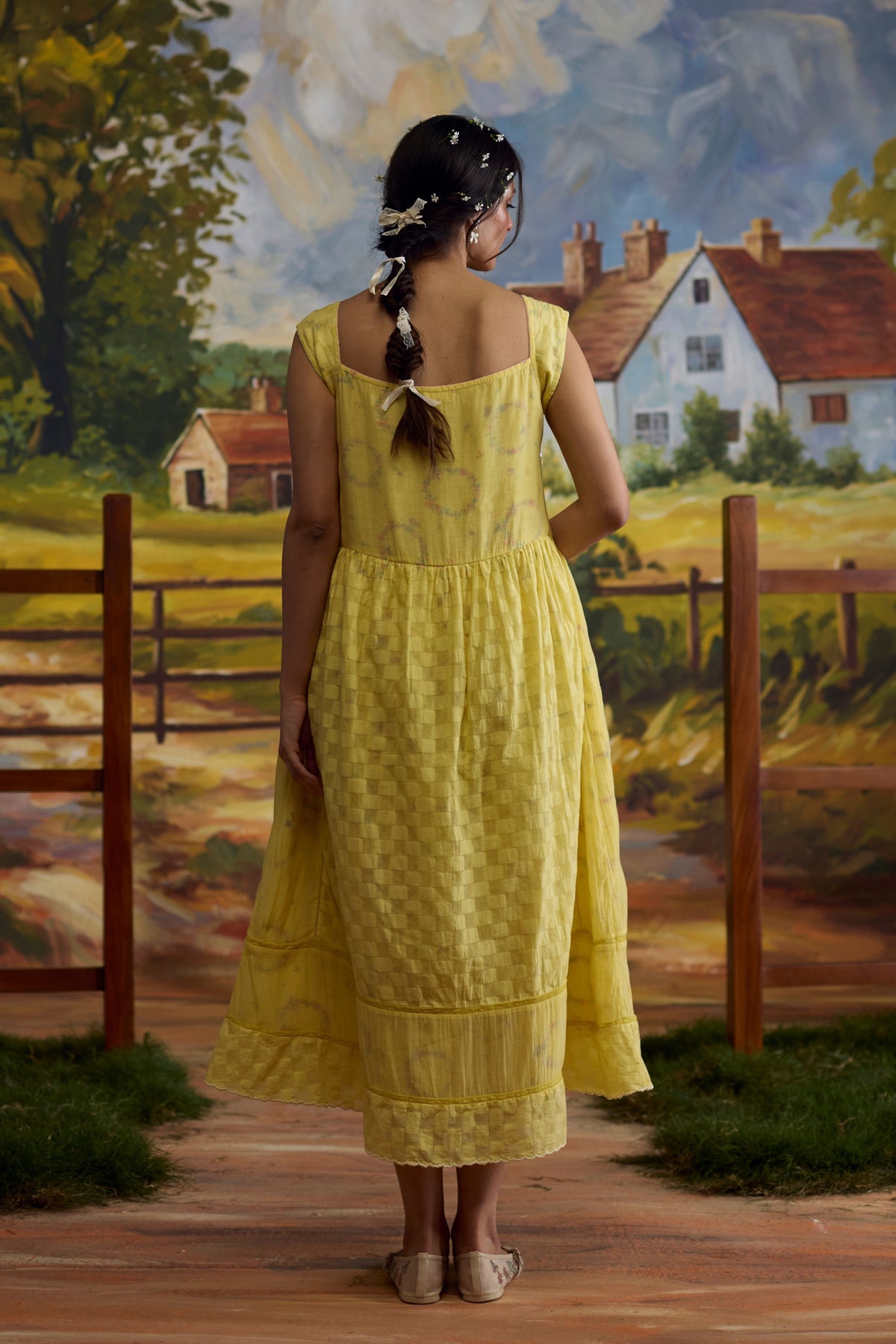 Sunray Checkered Dress