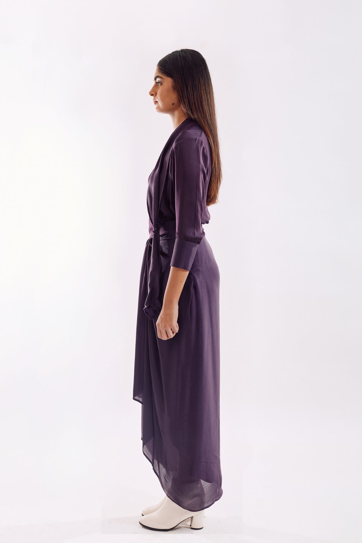 Purple Side Tie Co-ord Set
