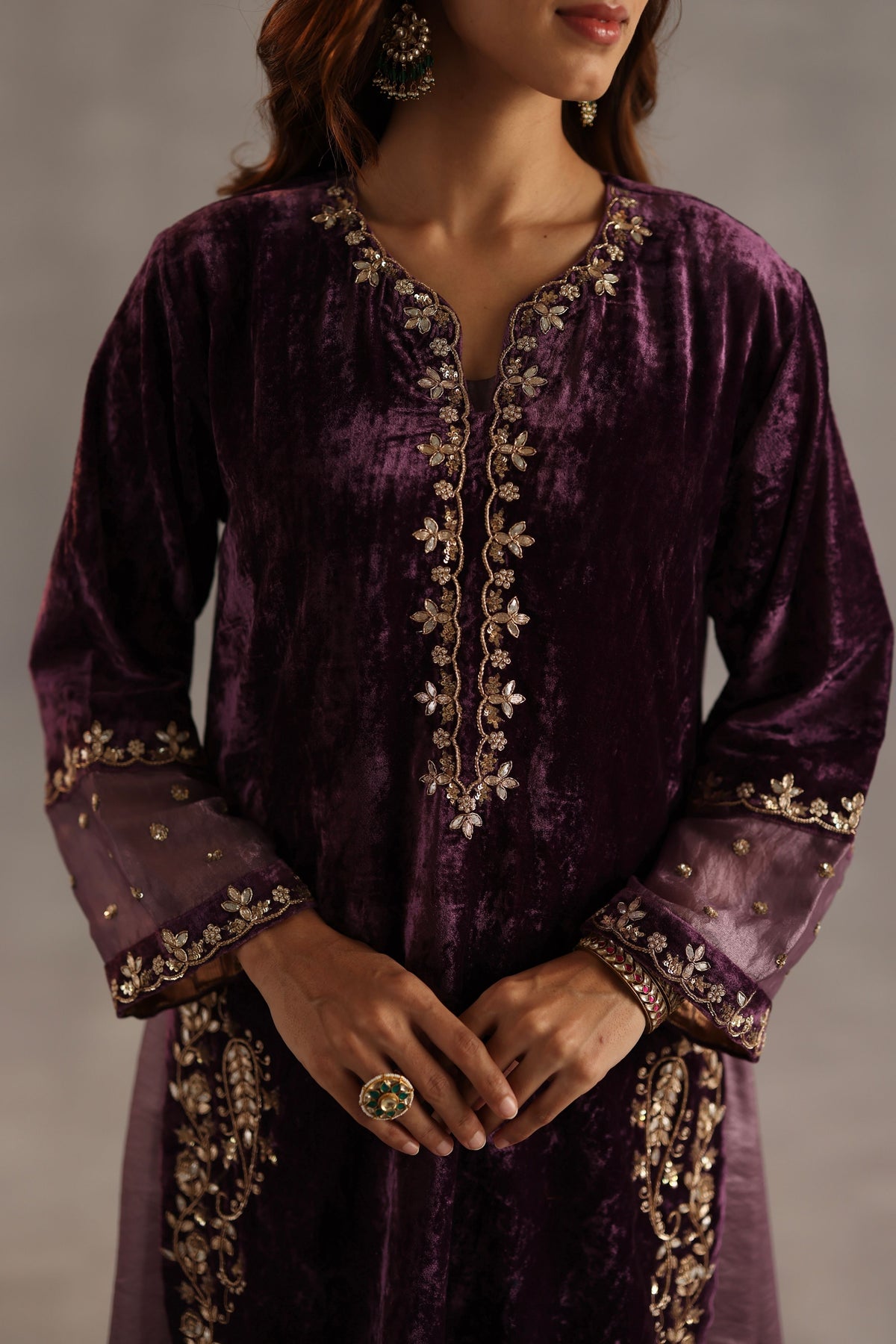 Megh Purple Kurta Set