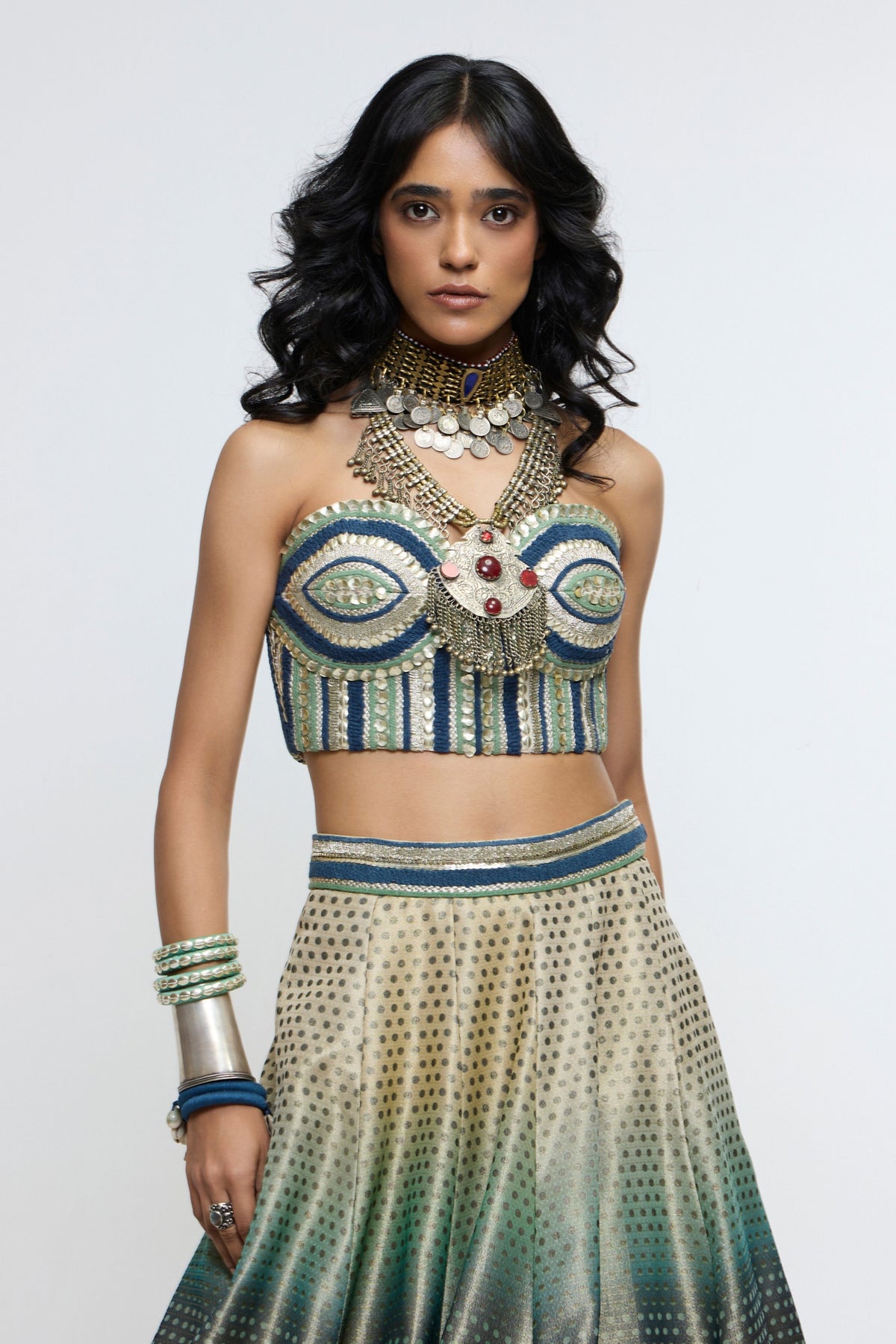 Kariya Corset Paired With Lehenga