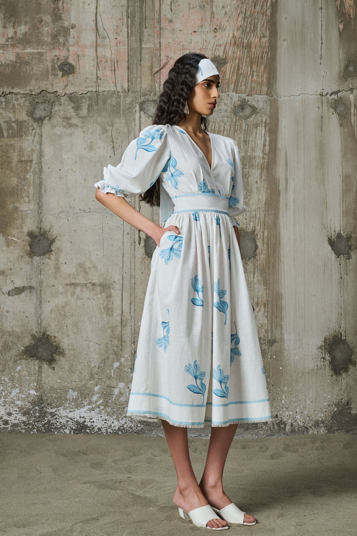 Moonlit Bloom Midi dress