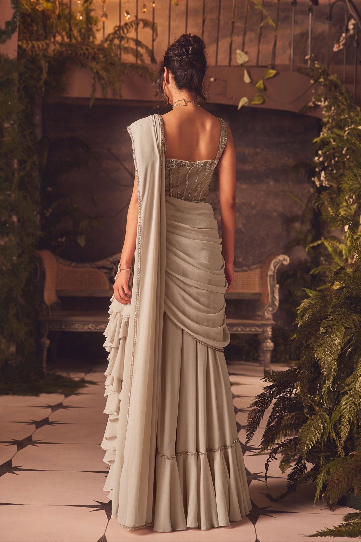 Dusk Draped Gown Saree