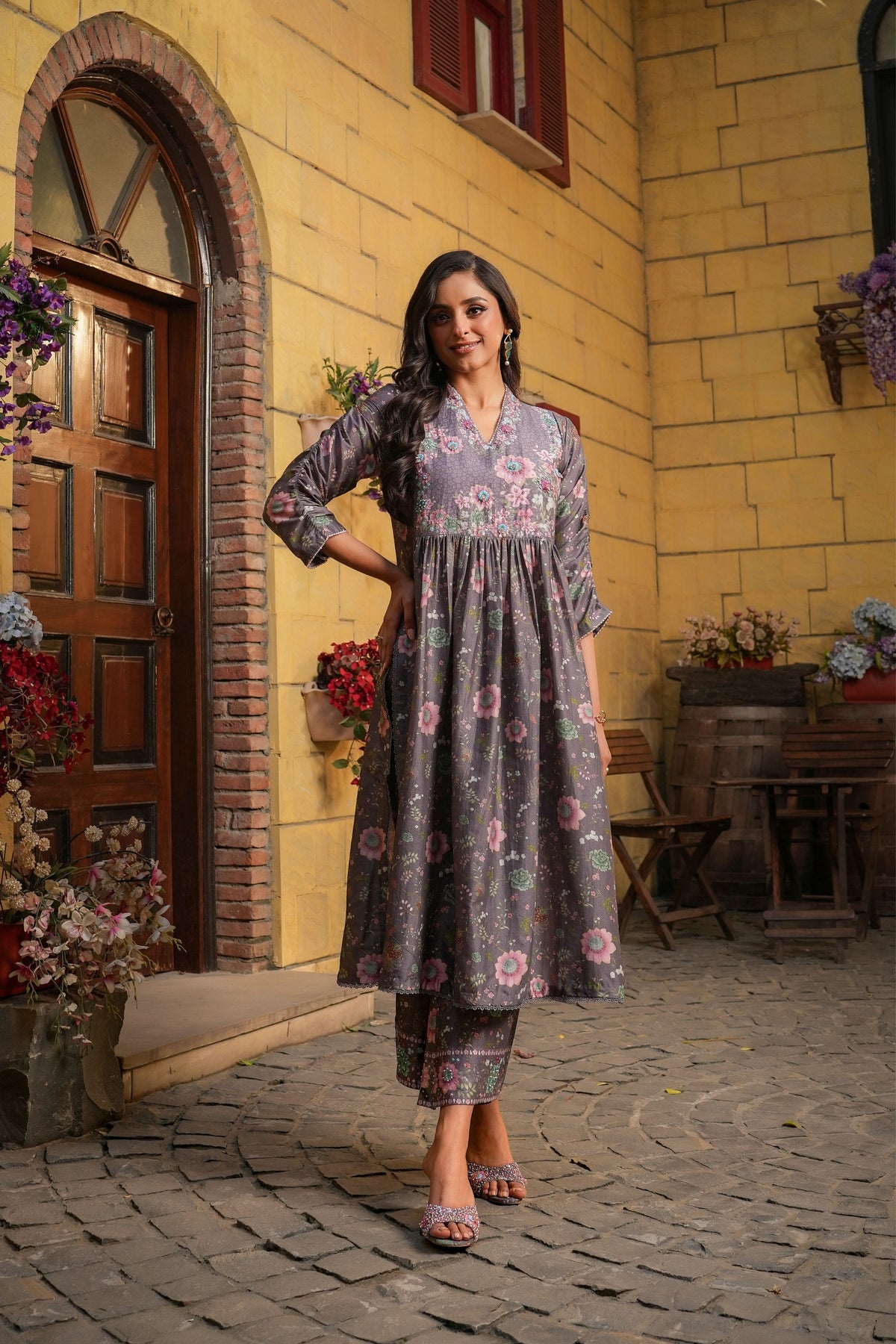Mughal Frockstyle in Purple
