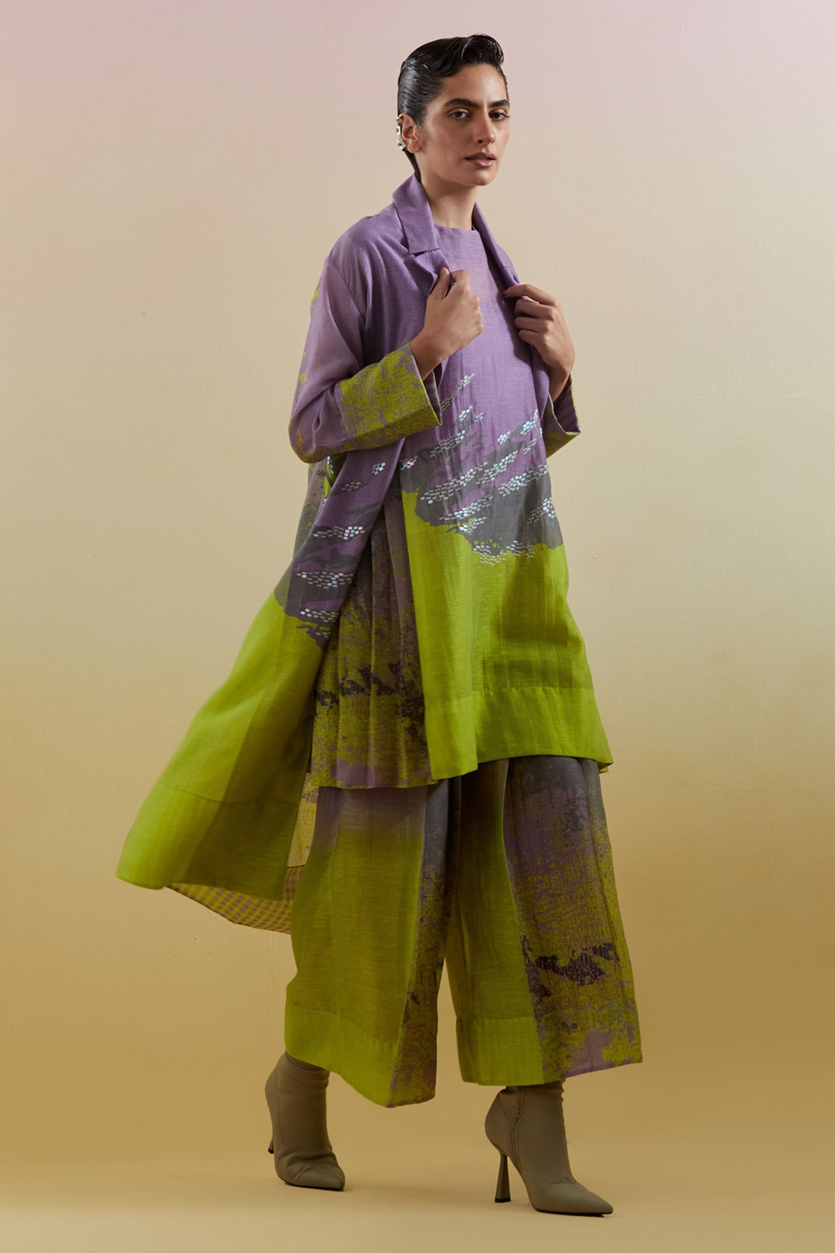 Gliss Lilac & Neon Jacket Set