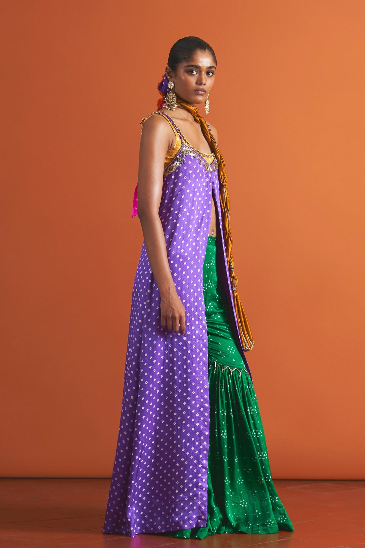 Purple Gharara Set