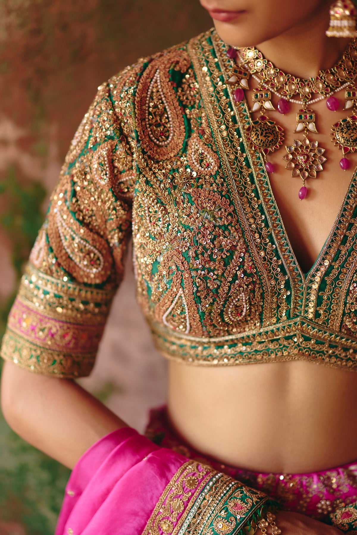 Gulrez Multi Coloured Lehenga Set